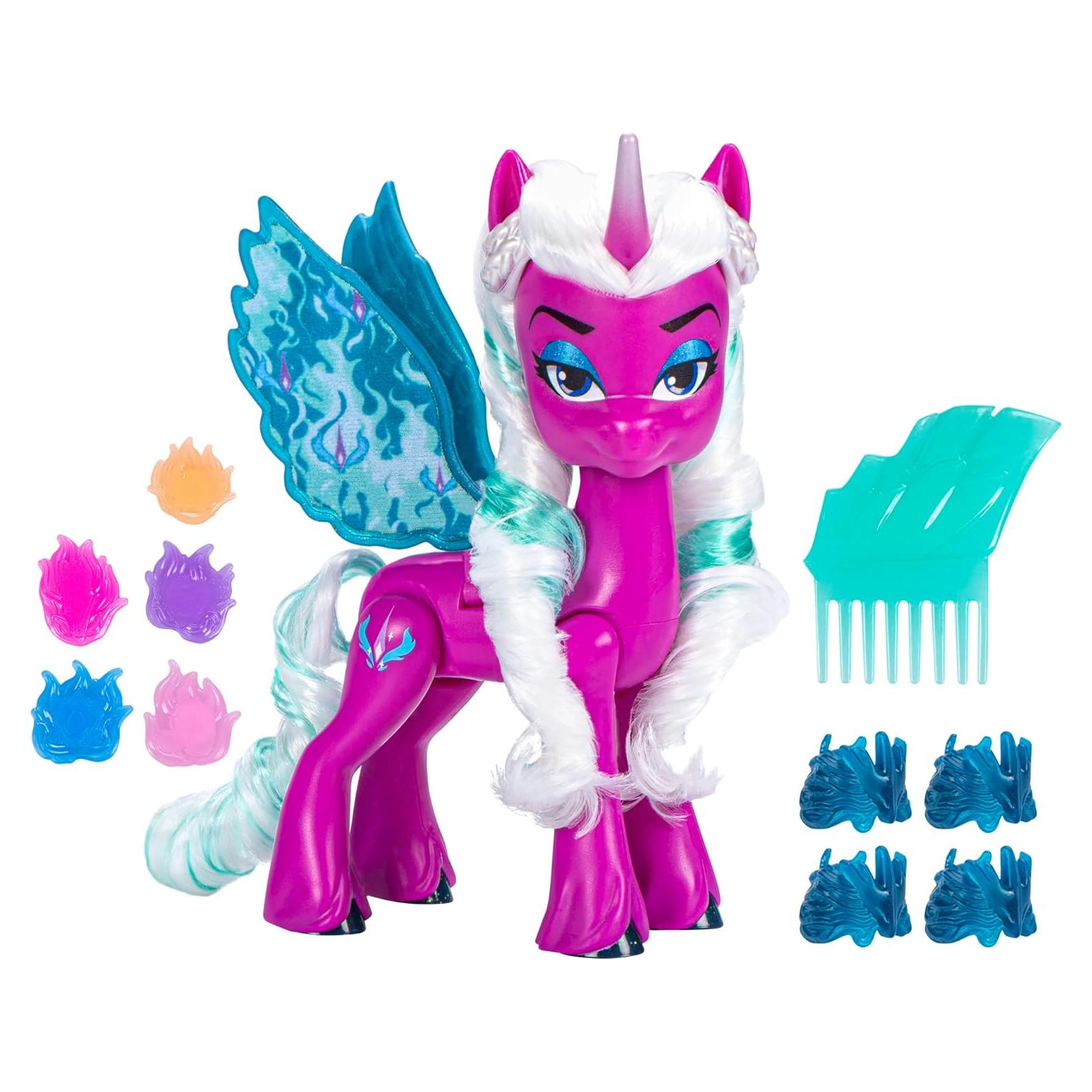 My Little Pony Dolls Opaline Arcana Wing Surprise, 5-Inch Toy Alicorn with Accessories, Toys for 5 Year Old Girls and Boys