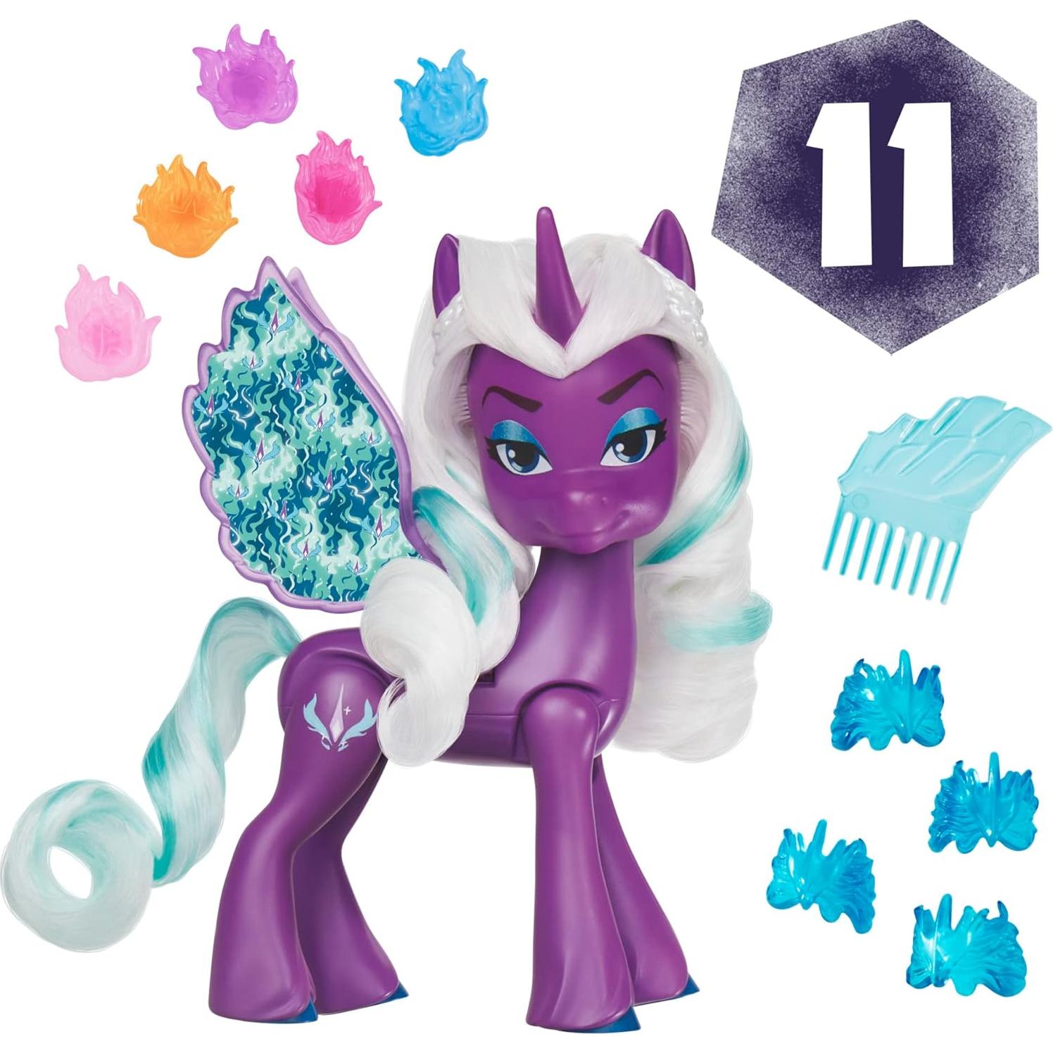 My Little Pony Dolls Opaline Arcana Wing Surprise, 5-Inch Toy Alicorn with Accessories, Toys for 5 Year Old Girls and Boys