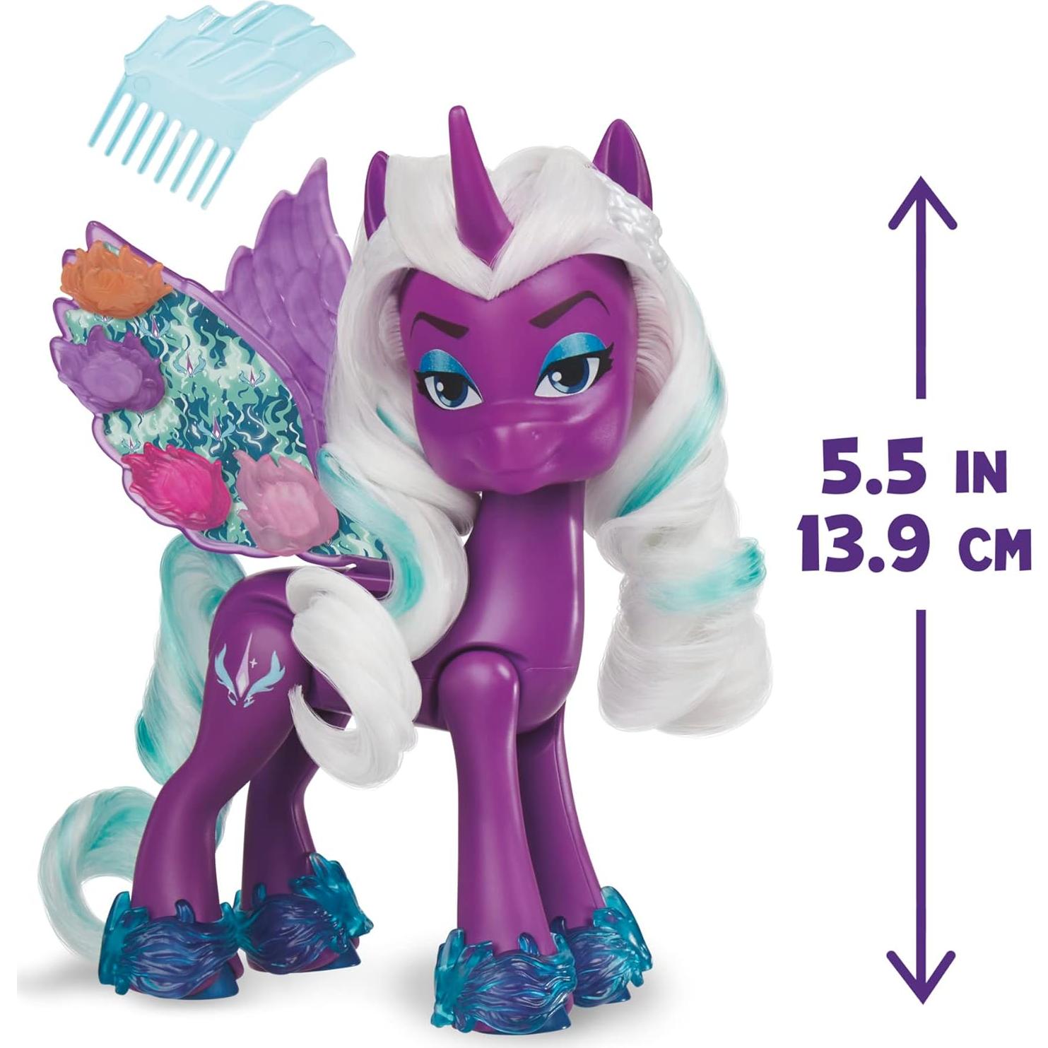 My Little Pony Dolls Opaline Arcana Wing Surprise, 5-Inch Toy Alicorn with Accessories, Toys for 5 Year Old Girls and Boys