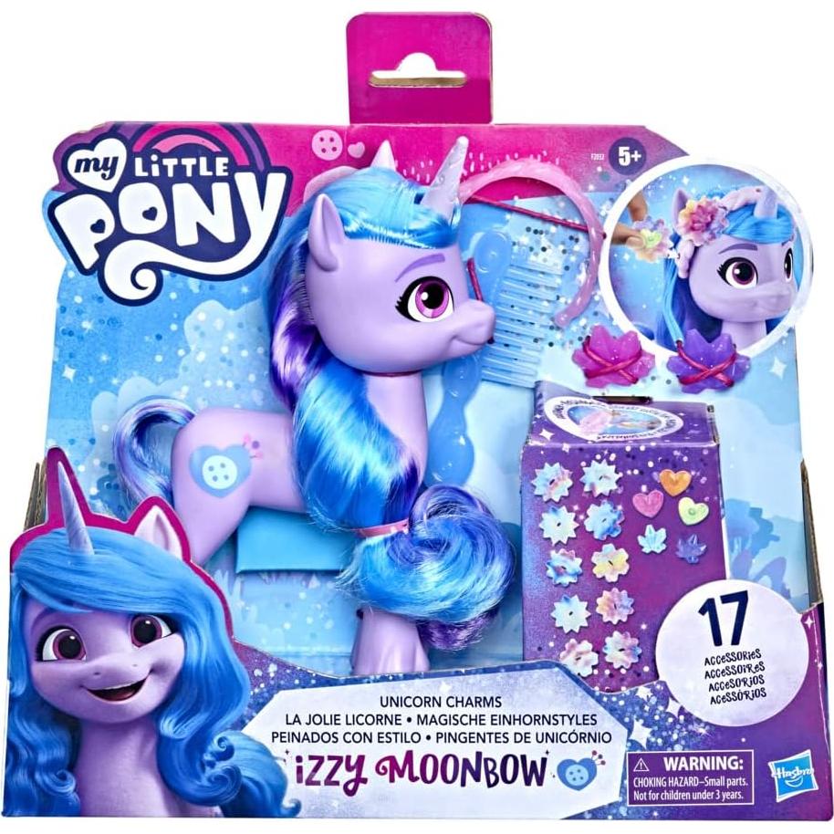 Unicornio Izzy Moonbow Hasbro 15 cm con accesorios