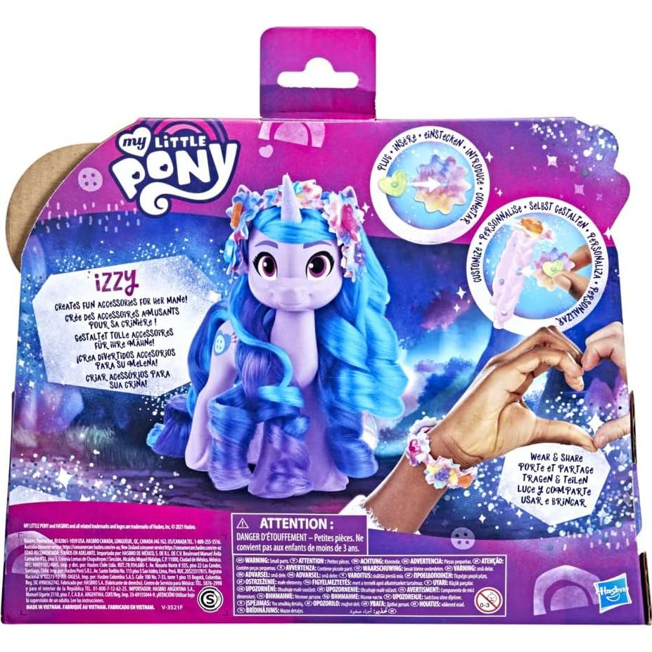 Unicornio Izzy Moonbow Hasbro 15 cm con accesorios