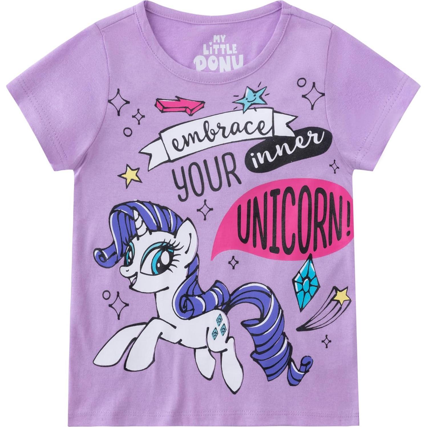 Camisetas de Unicornio Mi Pequeño Pony 4 Piezas Niñas