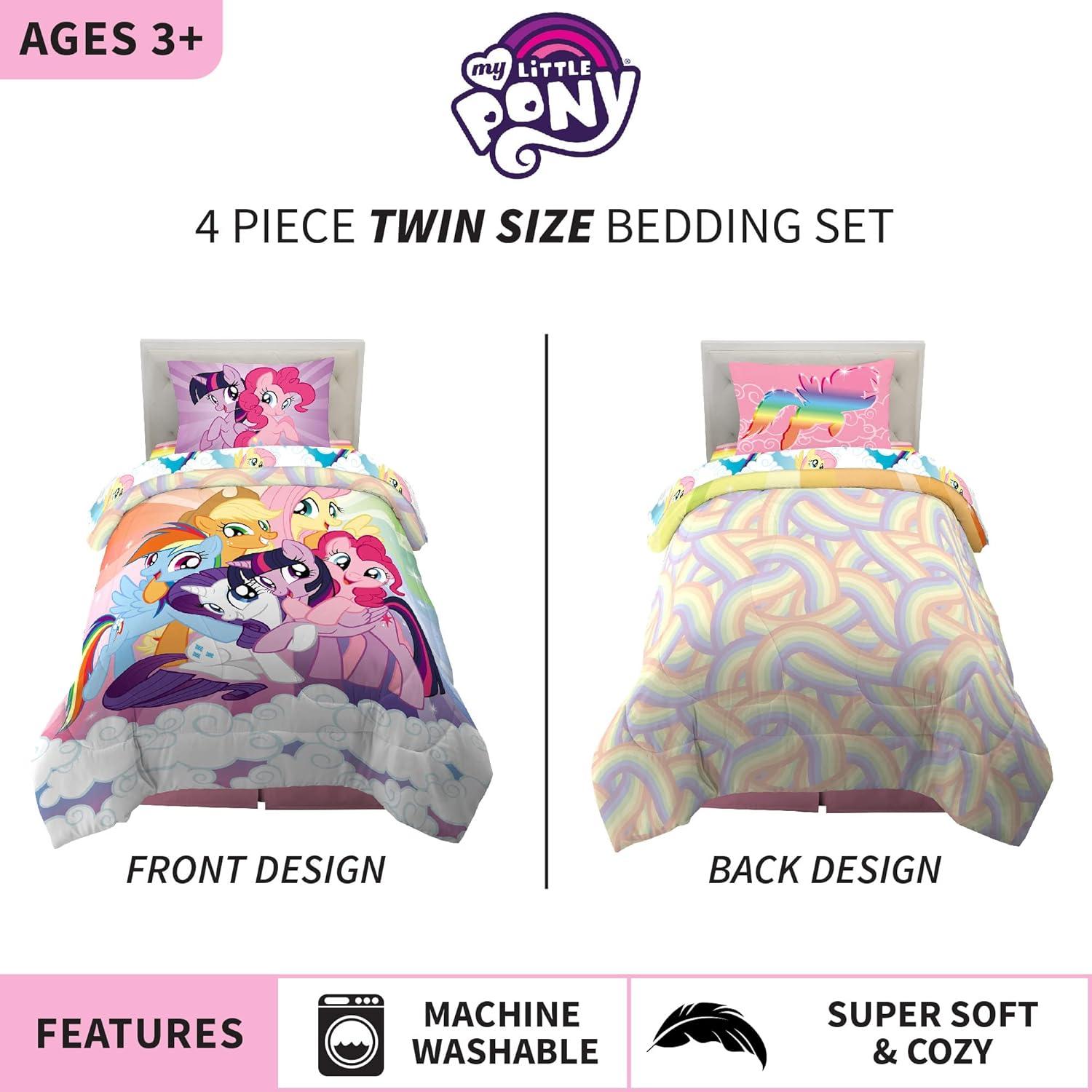 Conjunto Ropa de Cama Franco My Little Pony 4 Piezas