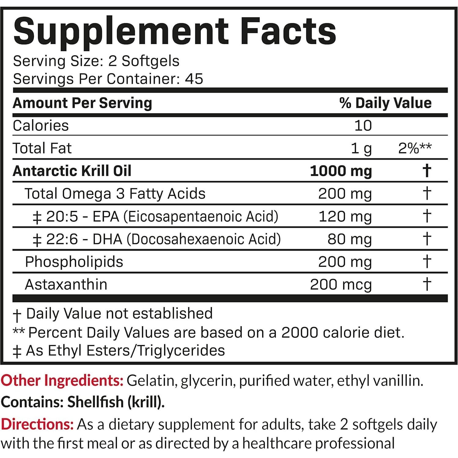 Aceite de Kril Antártico Futurebiotics 1000mg Omega-3 90 Cápsulas