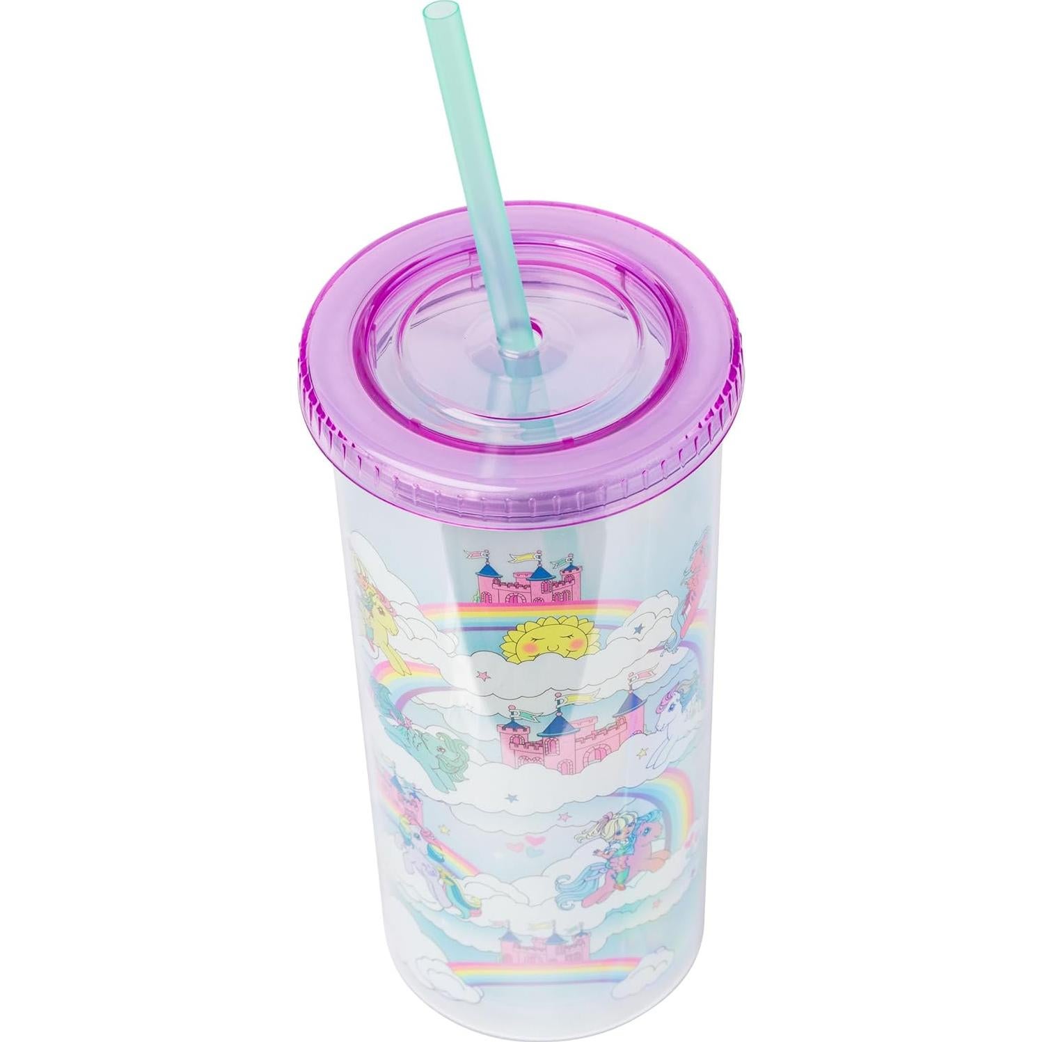 Vaso Frío My Little Pony 591 ml con Tapa y Pajilla