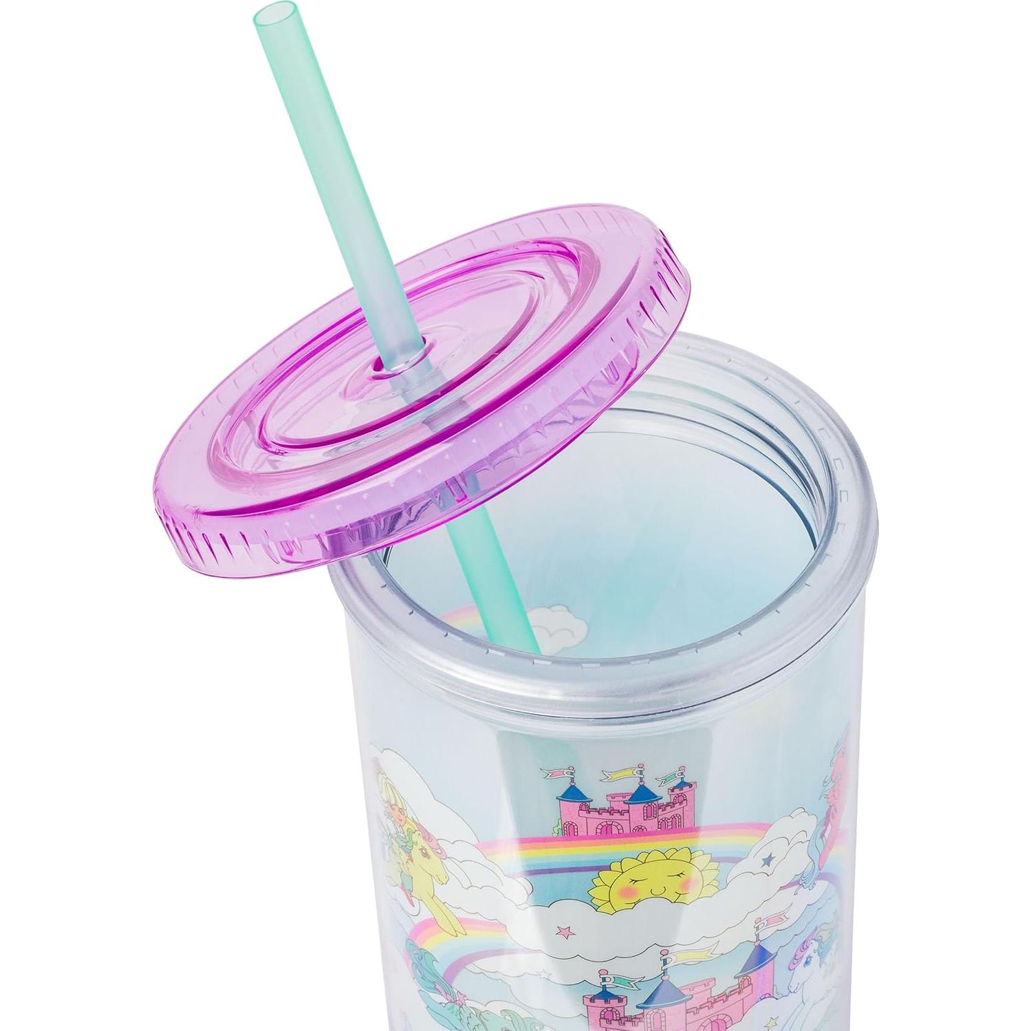 Vaso Frío My Little Pony 591 ml con Tapa y Pajilla