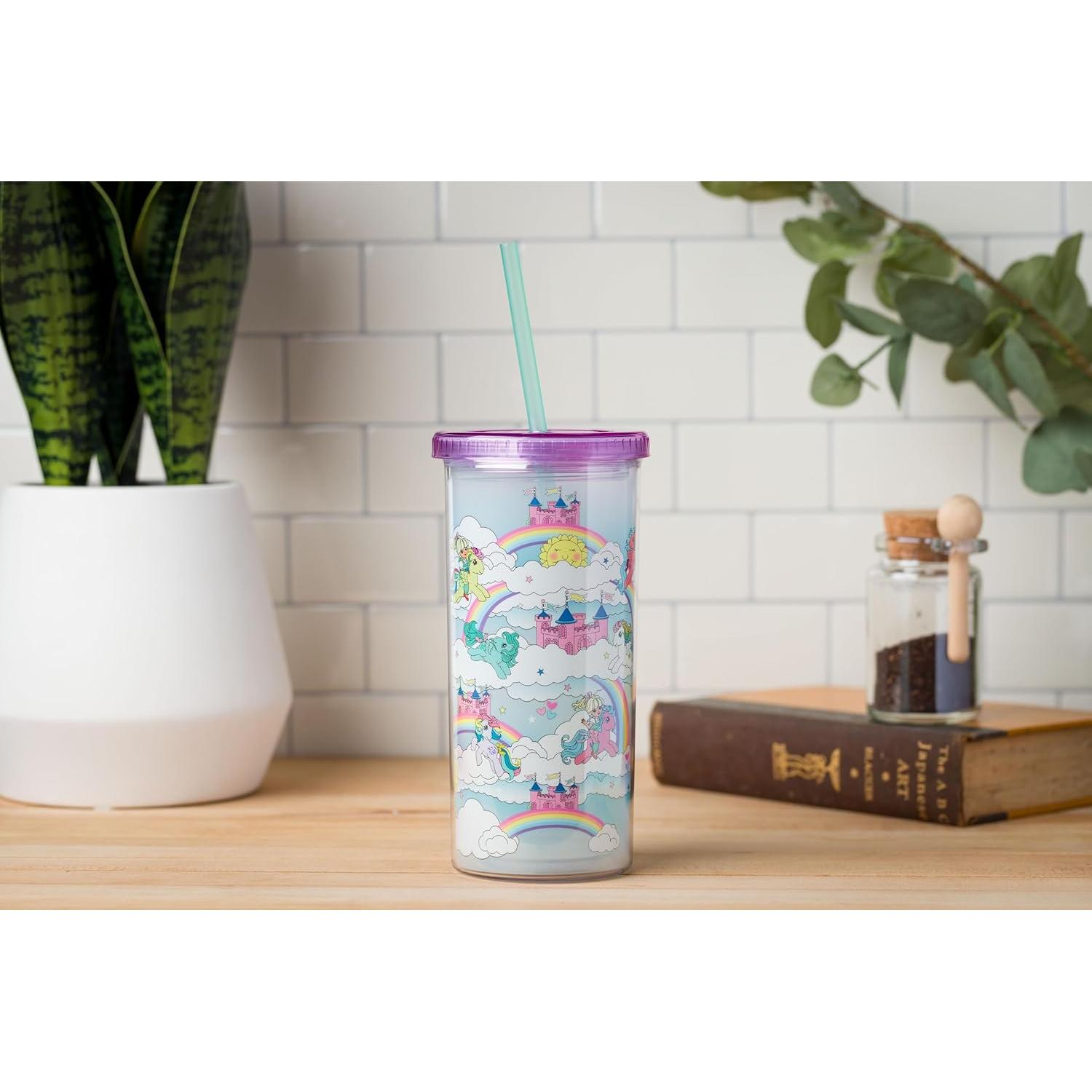 Vaso Frío My Little Pony 591 ml con Tapa y Pajilla