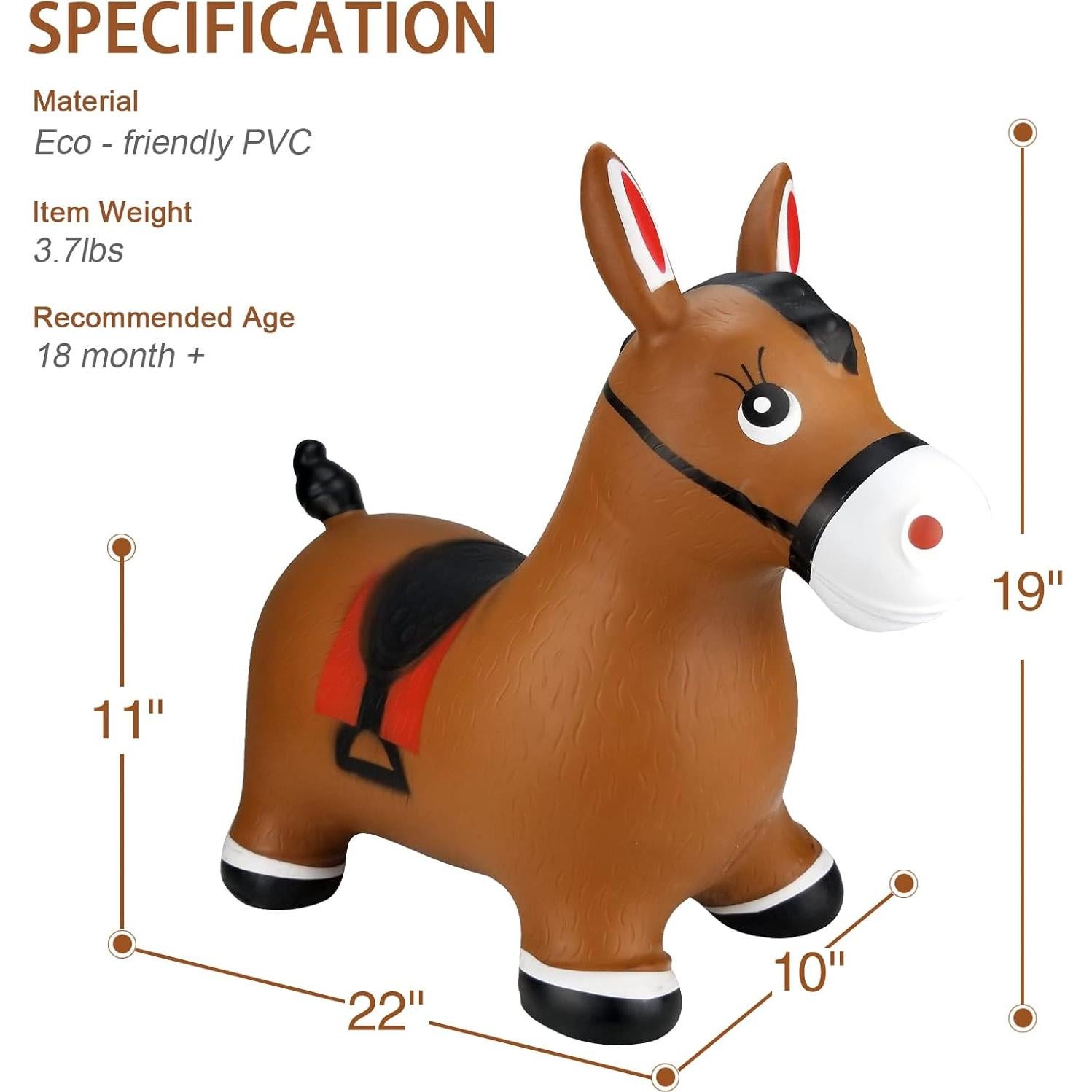 Caballo Saltarín INPANY Inflable para Niños 1.63 kg