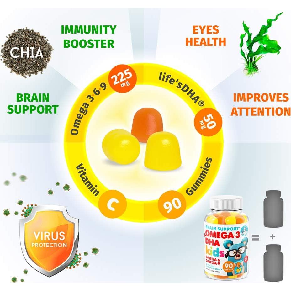 Gominolas Veganas Omega 3 Dr. Moritz para Niños 90 Unidades