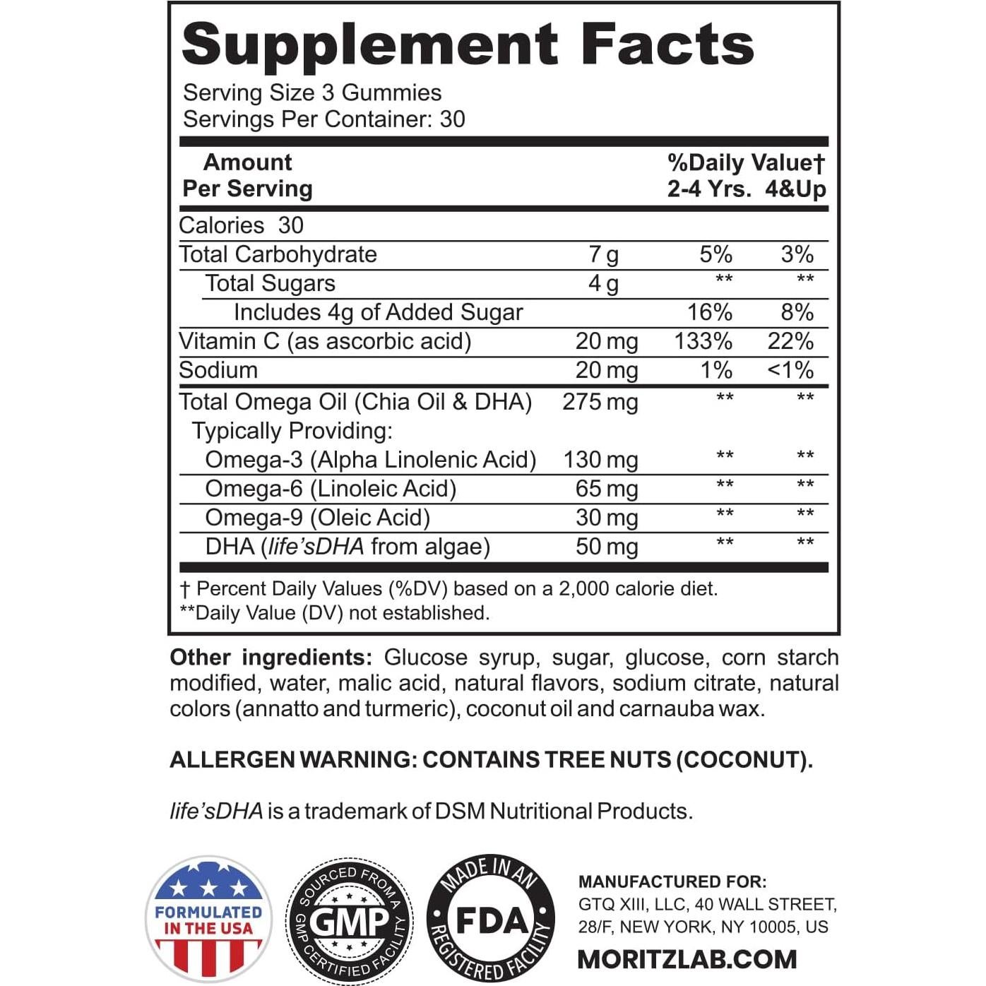 Gominolas Veganas Omega 3 Dr. Moritz para Niños 90 Unidades