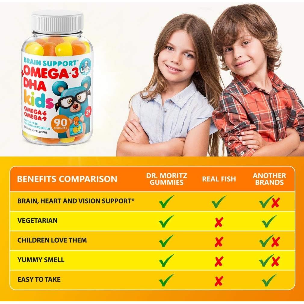 Gominolas Veganas Omega 3 Dr. Moritz para Niños 90 Unidades