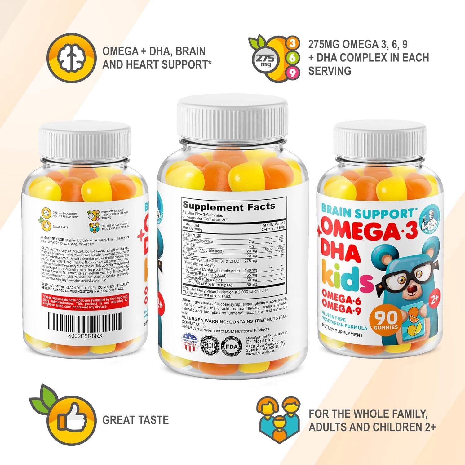 Gominolas Veganas Omega 3 Dr. Moritz para Niños 90 Unidades