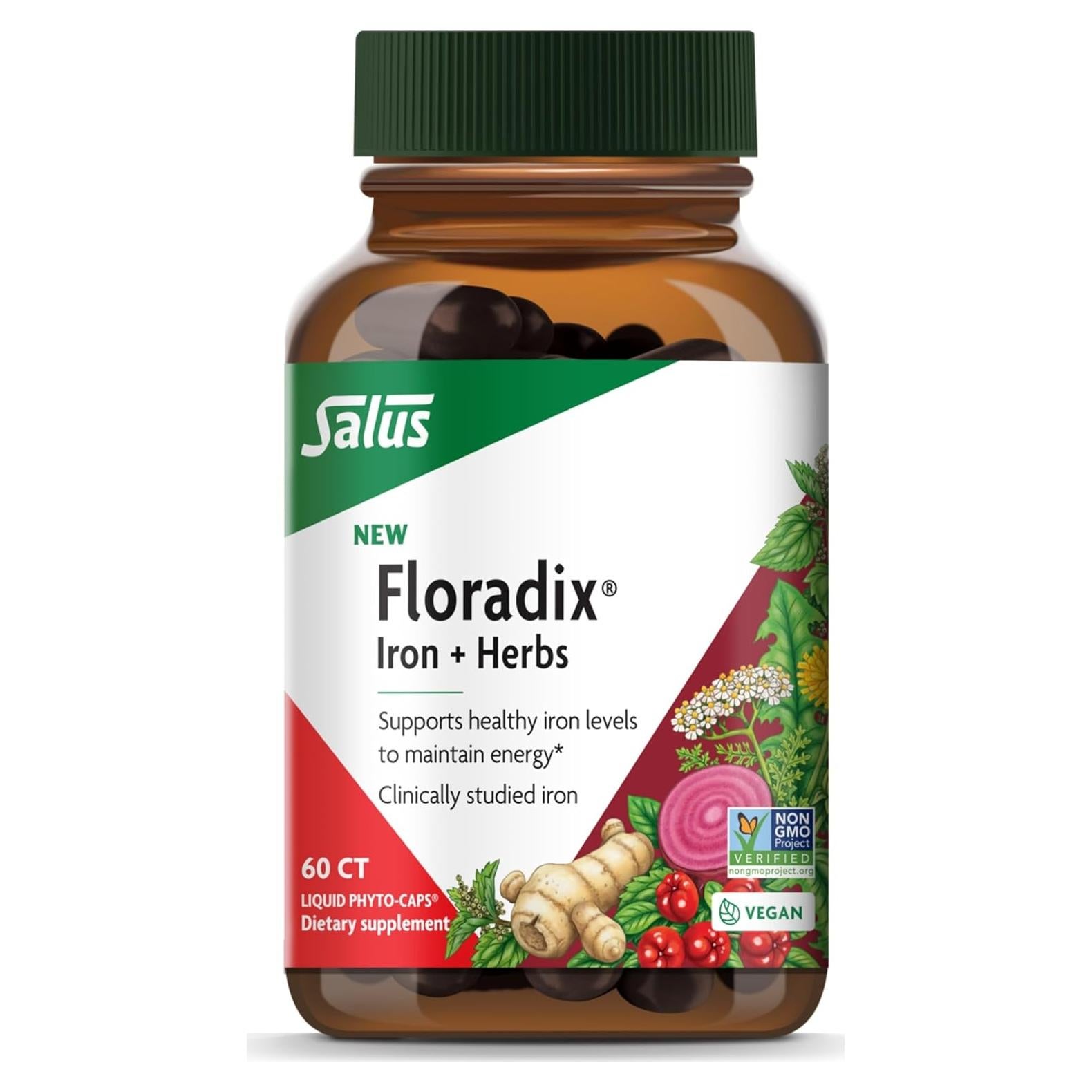 Floradix Hierro + Hierbas - Suplemento Vegano 60 Cápsulas