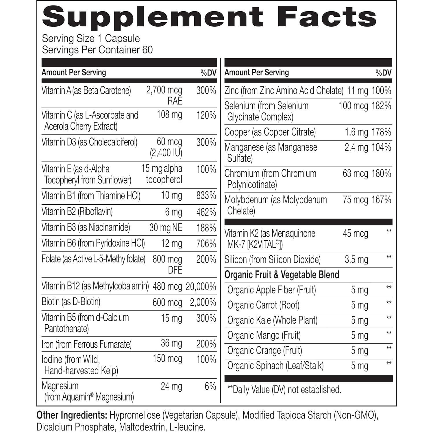 Multivitamina Bariátrica NATURELO - 60 Cápsulas Vegetales