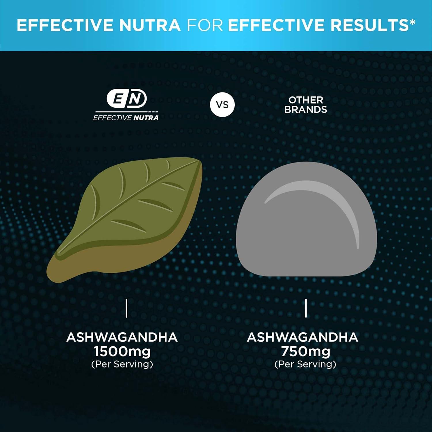 Gomitas de Ashwagandha 1500mg Effective Nutra 90ct Veganas