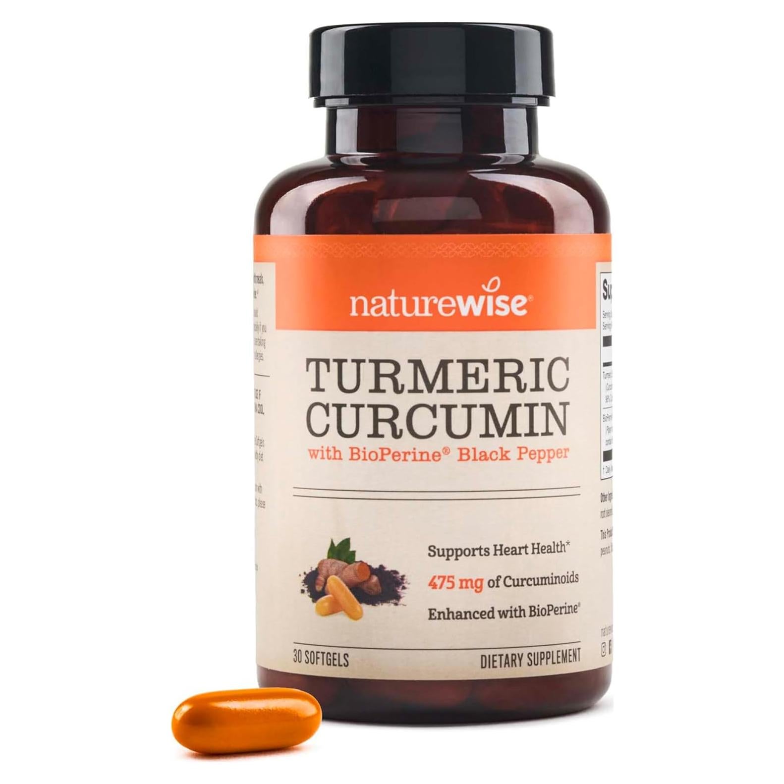 Cápsulas de Cúrcuma Curcumina NatureWise 500mg - 30 Unidades