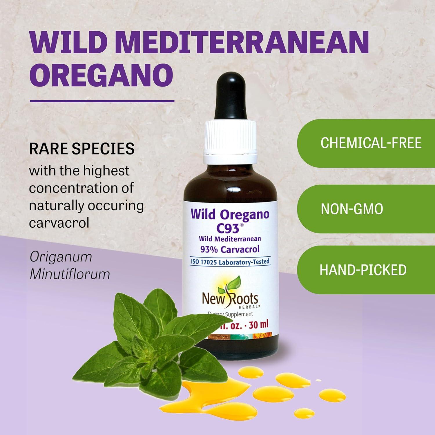 Aceite de Orégano Silvestre C93 Nuevas Raíces 30 ml 93% Carvacrol