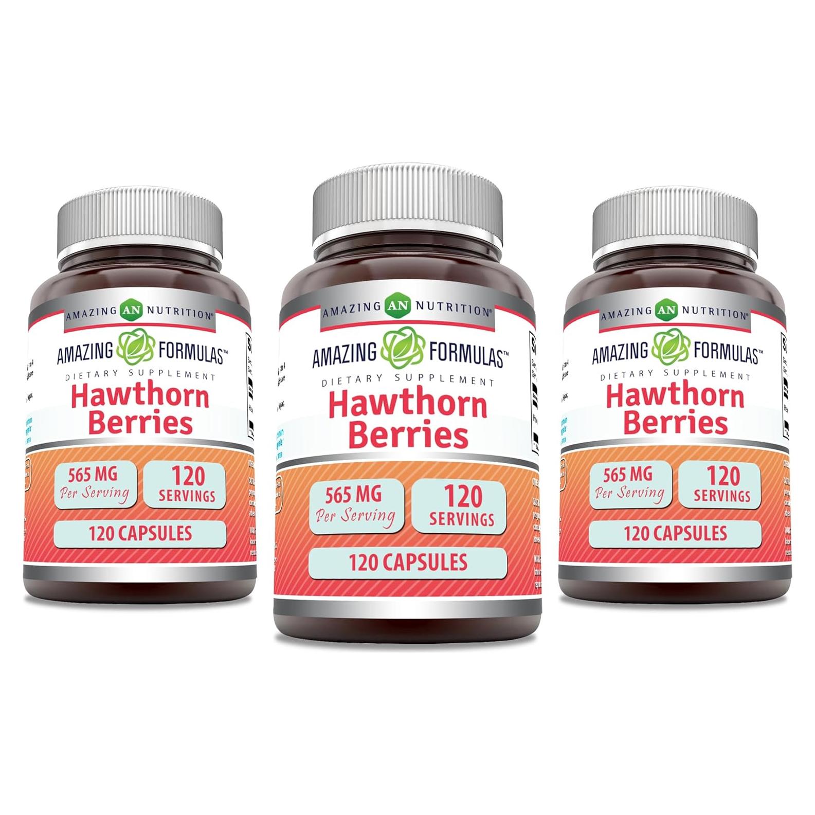 Suplemento de Bayas de Espino Asombroso 565 Mg 120 Cápsulas