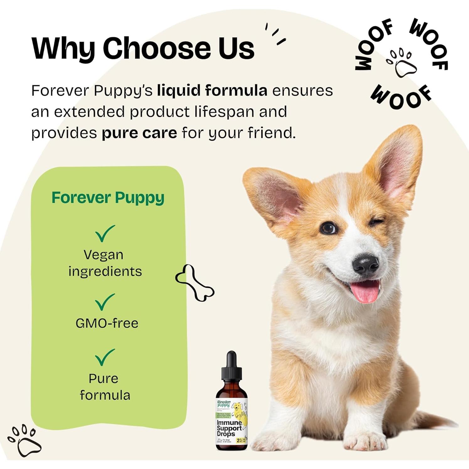 Gotas Inmunes para Perros Forever Puppy 59 ml - Soporte Inmunológico