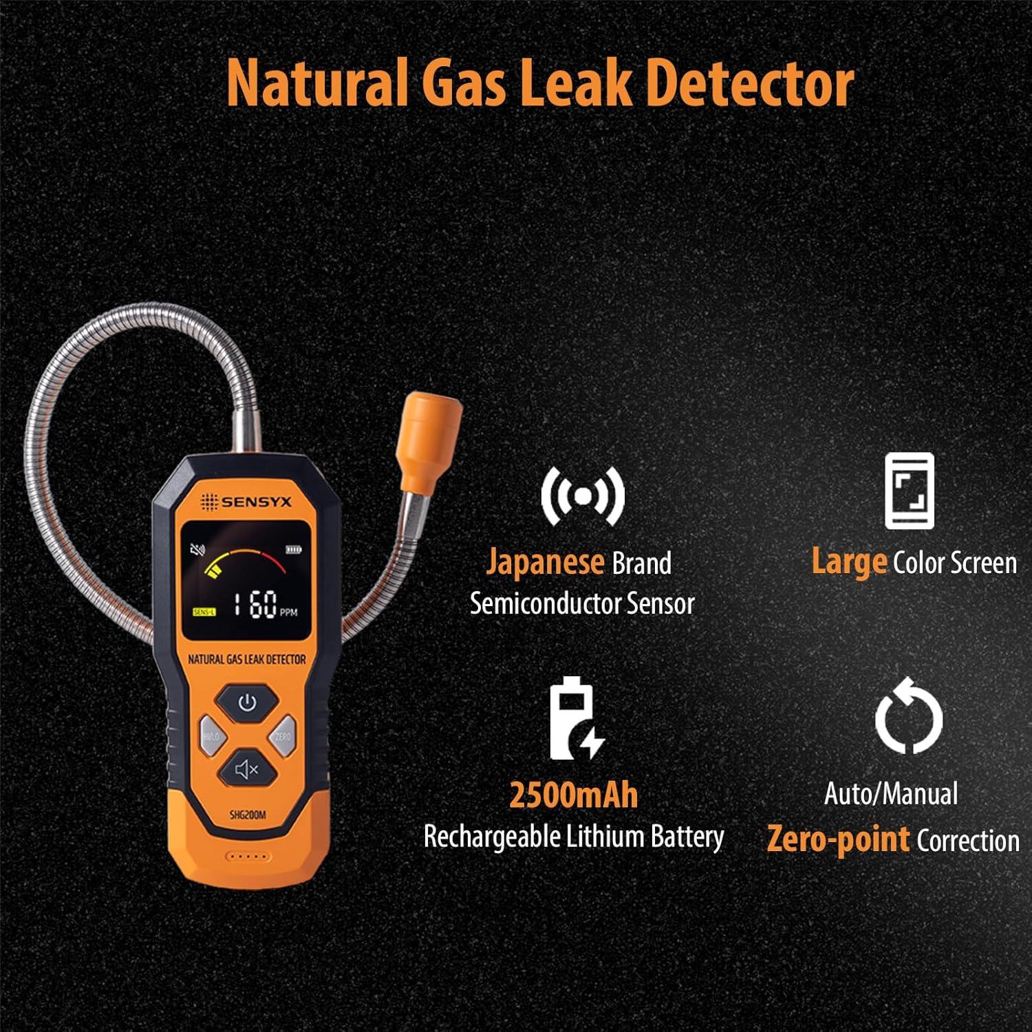 Detector de Gas Natural SENSYX SHG200M Recargable Portátil