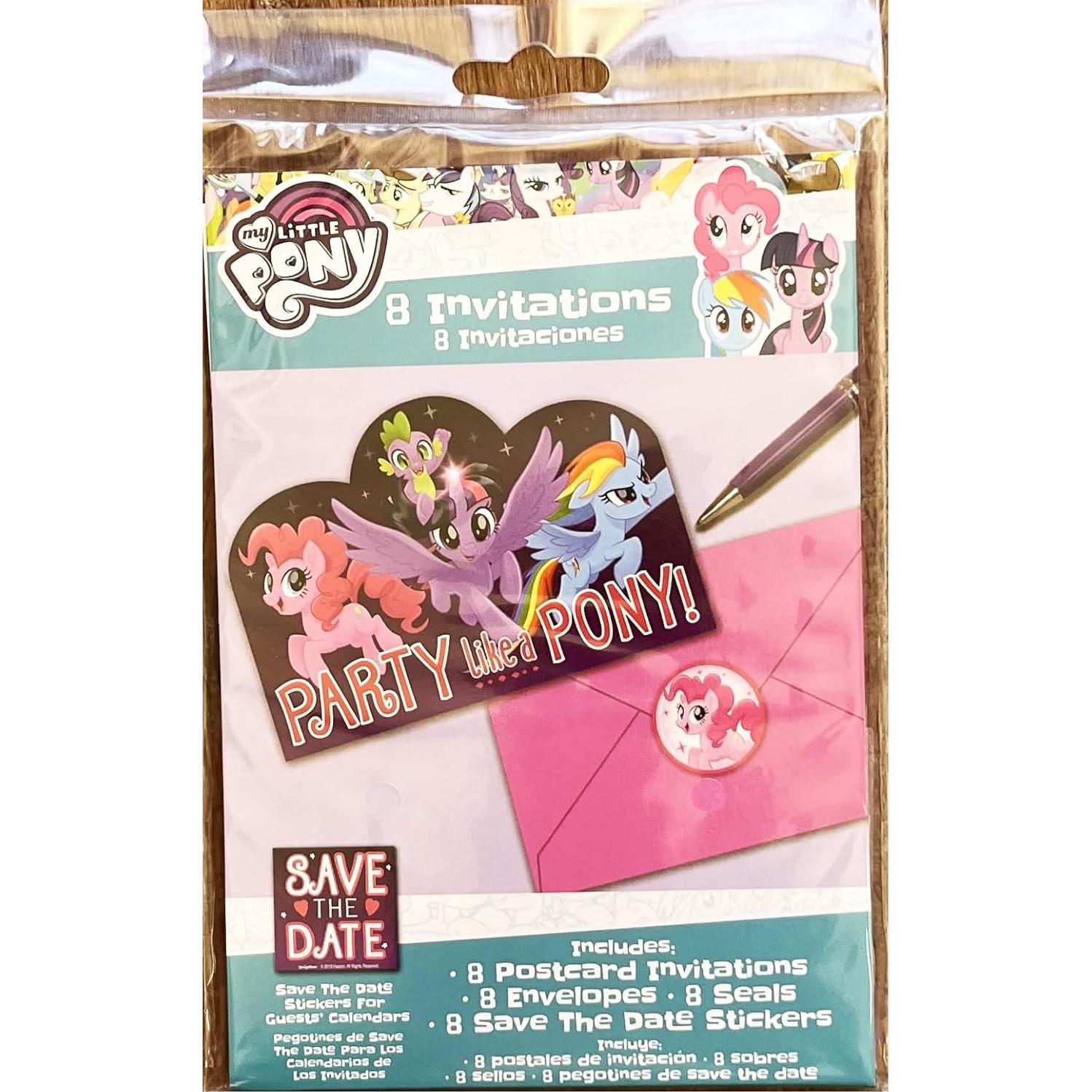 Invitaciones Postales Amscan Mis Pequeños Ponis 8 Unidades