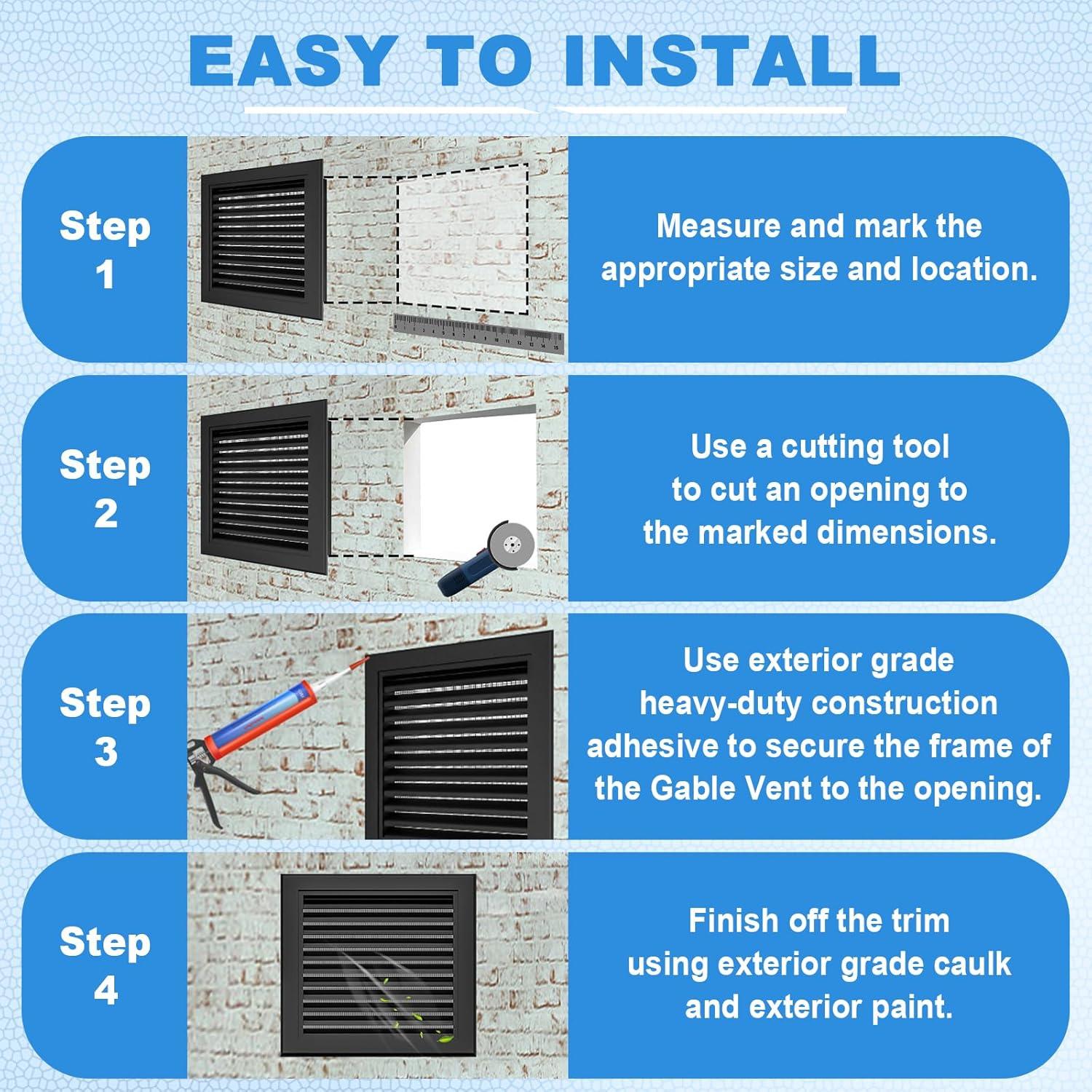 Ventilación de Ático Zepoty 15x15 cm Aluminio con Malla