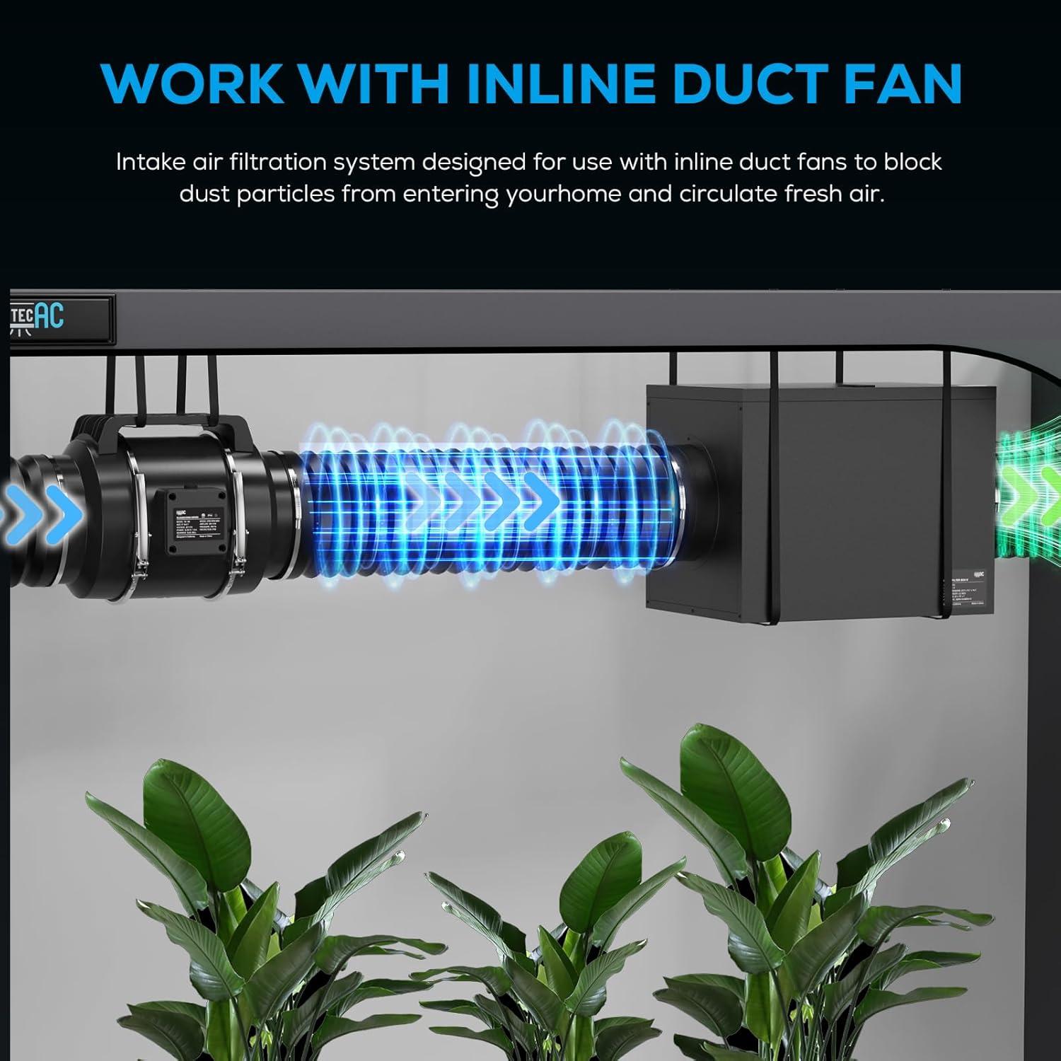 Caja de Filtro AITECAC 4 Pulgadas con Filtros MERV10 y MERV13