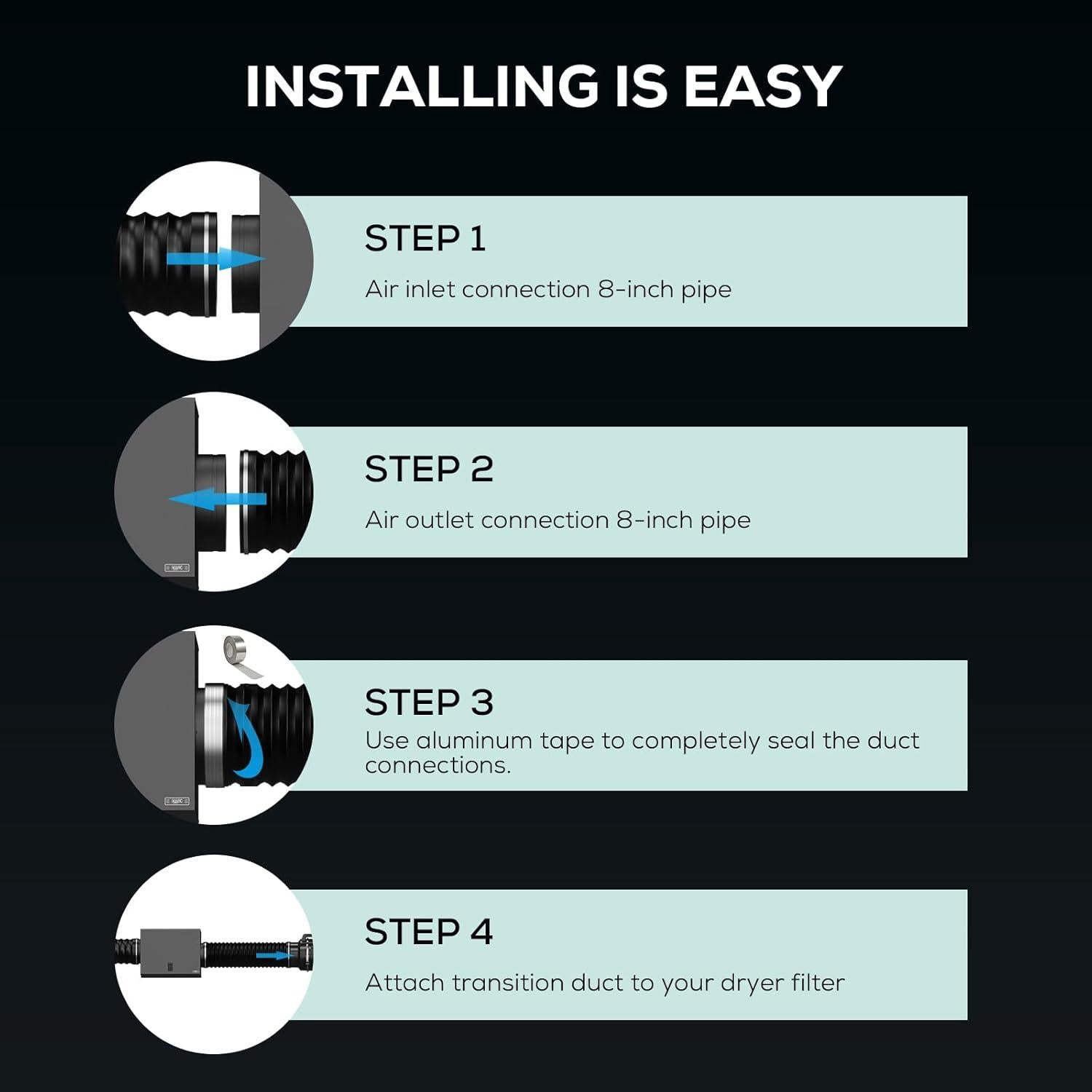Caja de Filtro AITECAC 4 Pulgadas con Filtros MERV10 y MERV13