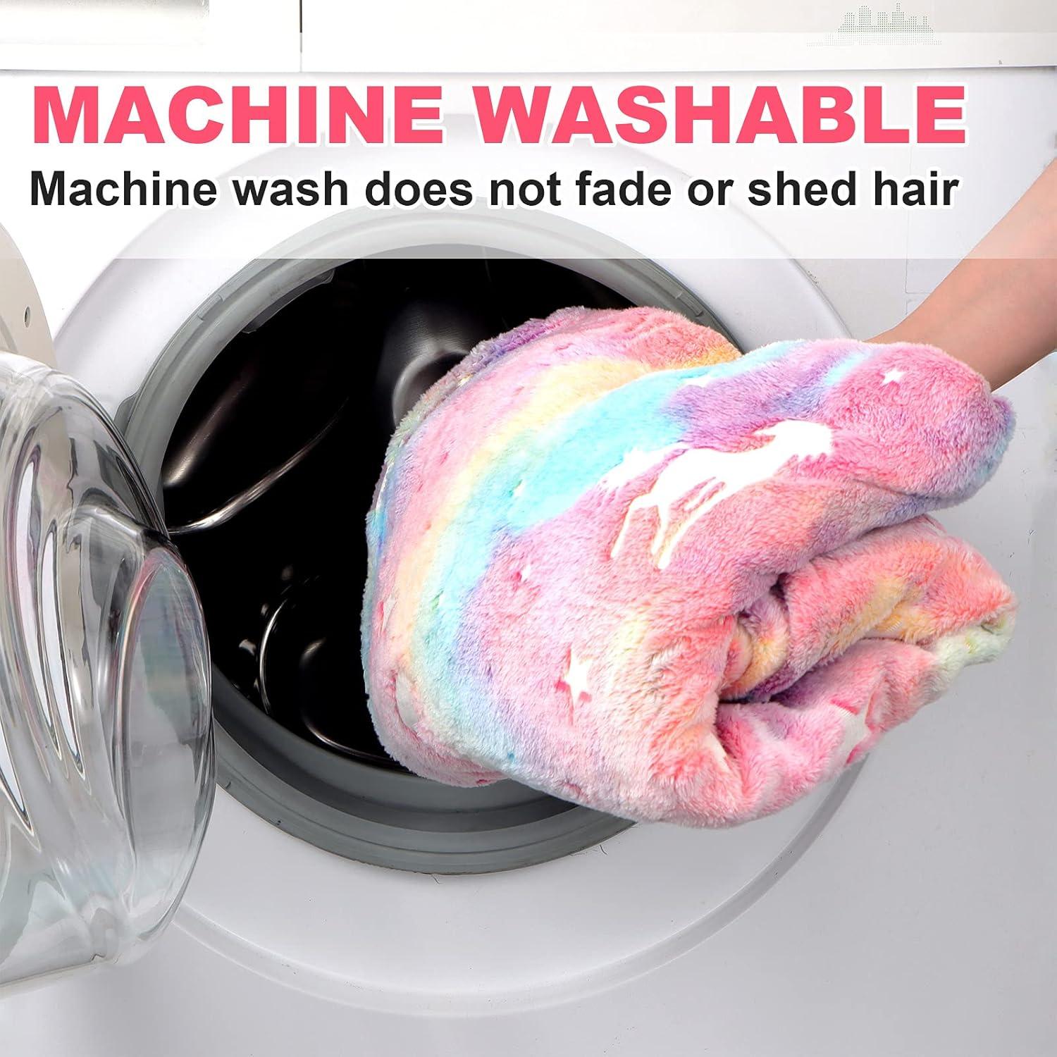 Manta Brillante Unicornio Rosa 127x152 cm Suave