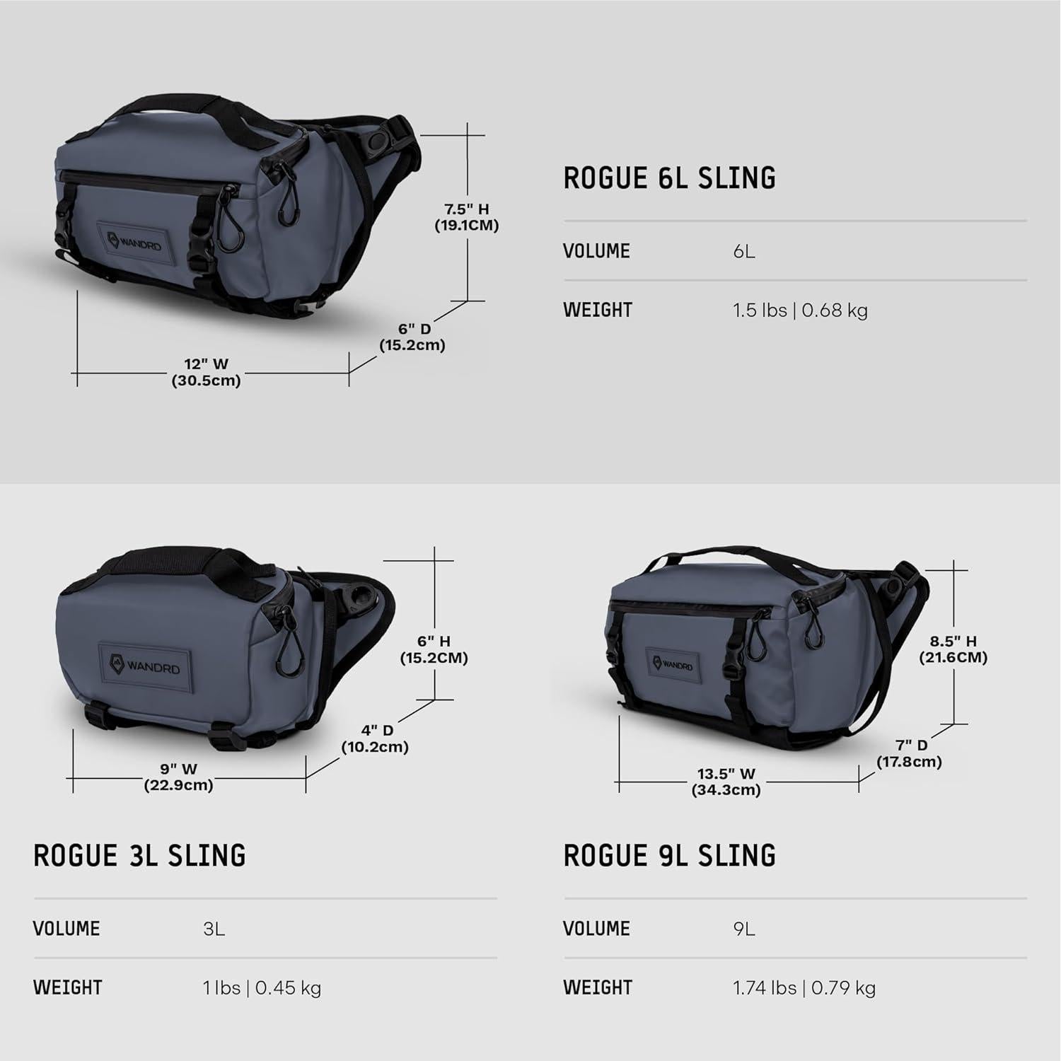 Bandolera Compacta WANDRD ROGUE 3L Azul Egeo para Cámara