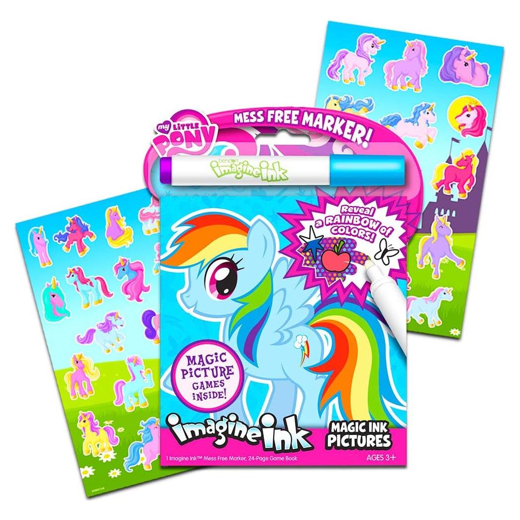 Juego de Libros My Little Pony + Marcador y Stickers