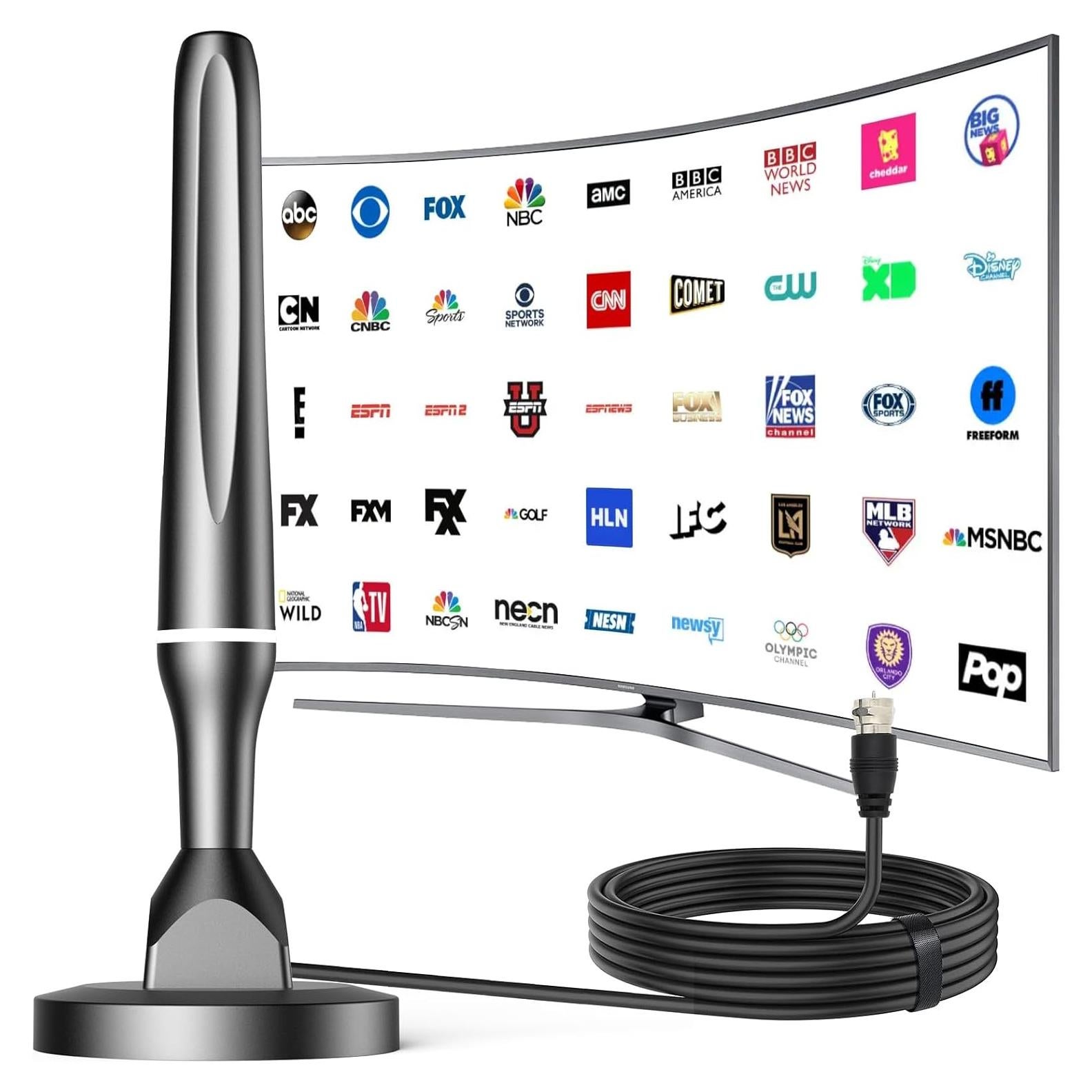 Antena Digital HD QGClearSO para TV Inteligente 4K 1080p