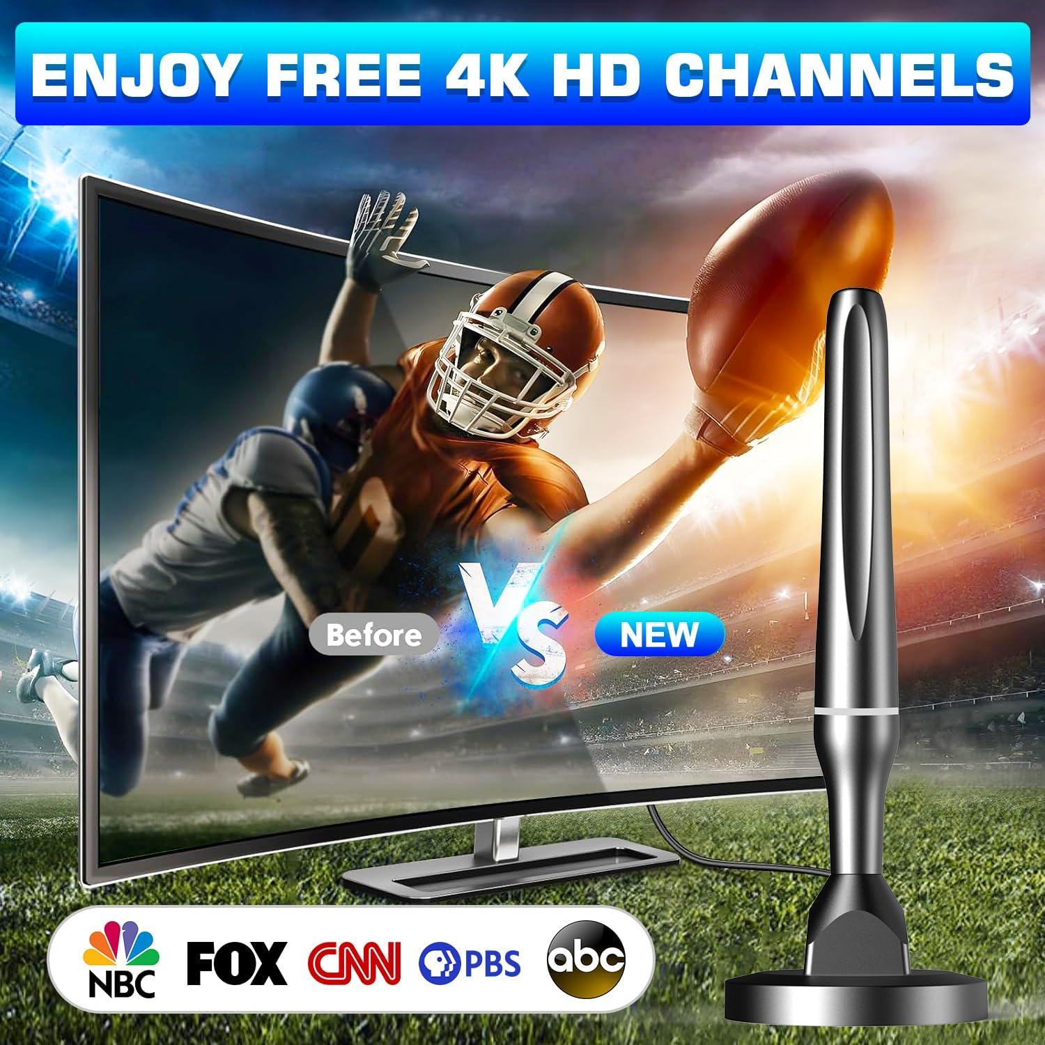 Antena Digital HD QGClearSO para TV Inteligente 4K 1080p