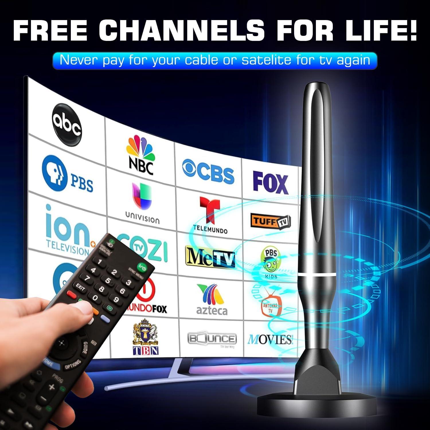 Antena Digital HD QGClearSO para TV Inteligente 4K 1080p