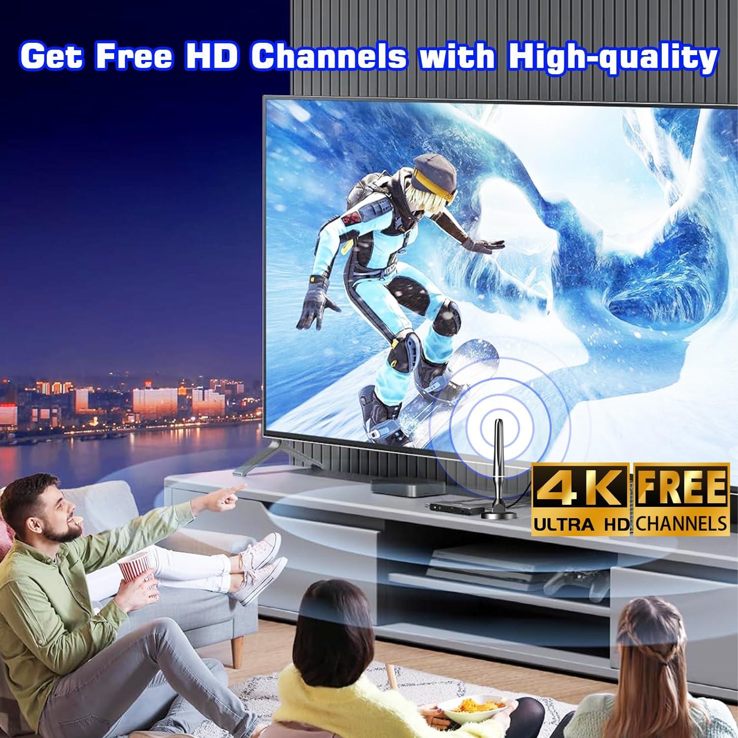 Antena Digital HD QGClearSO para TV Inteligente 4K 1080p