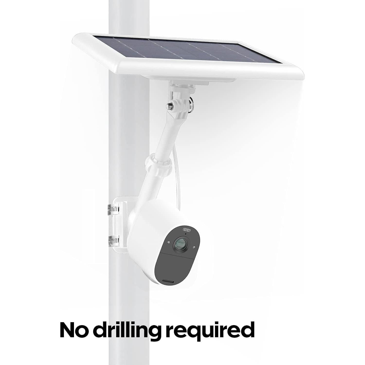 Soporte Universal 2-en-1 Wasserstein para Cámara y Panel Solar Blanco