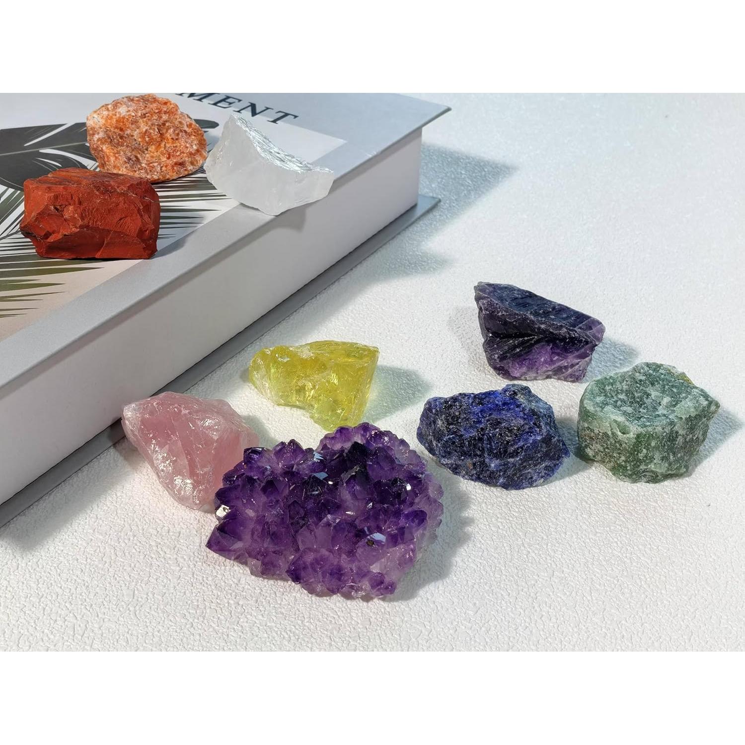 Juego de Cristales Sanadores Atminafays - 9 Piezas para Meditación