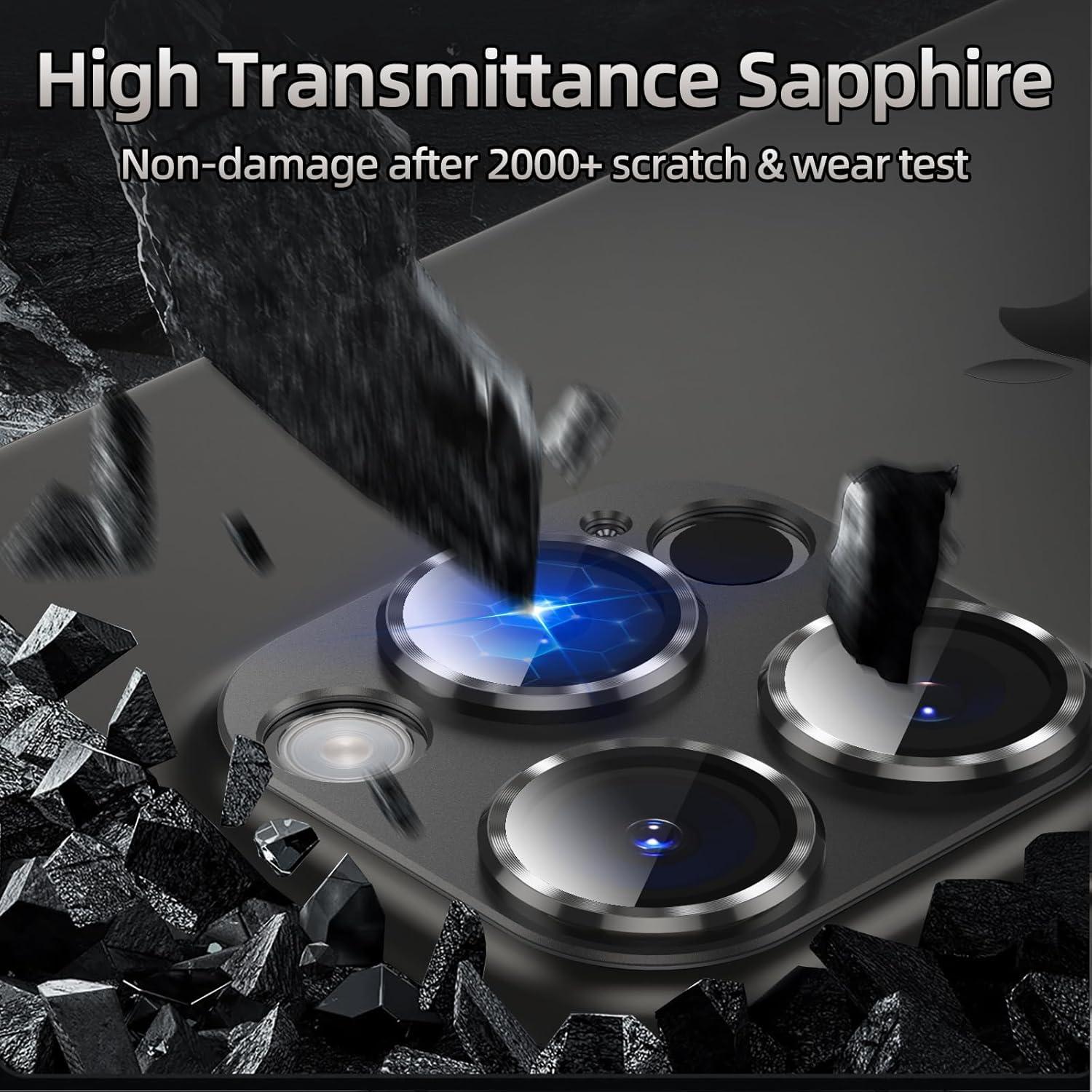 Protector de Lente de Cámara AFARER para iPhone 15 Pro/Max - Antirayaduras