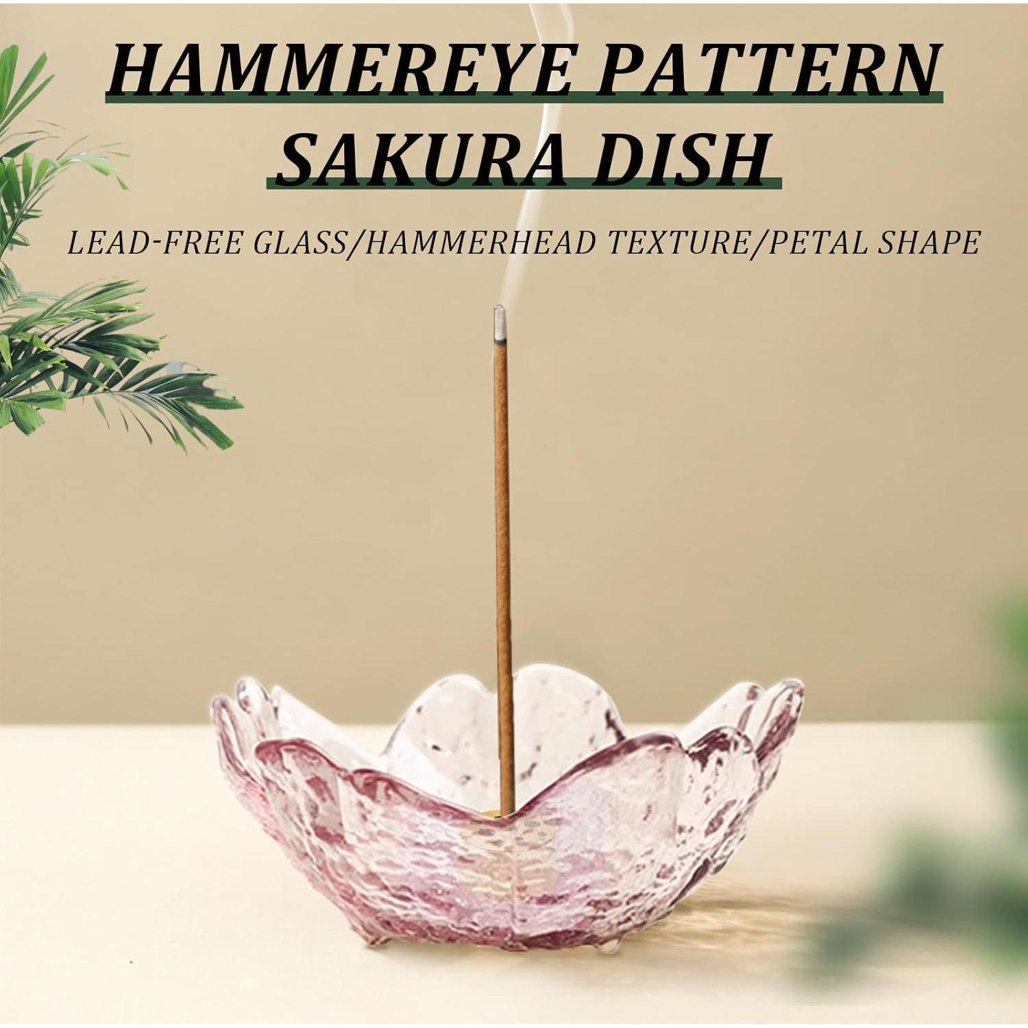 Soporte de Incienso Ziyue de Vidrio Flor de Cerezo 9 Agujeros