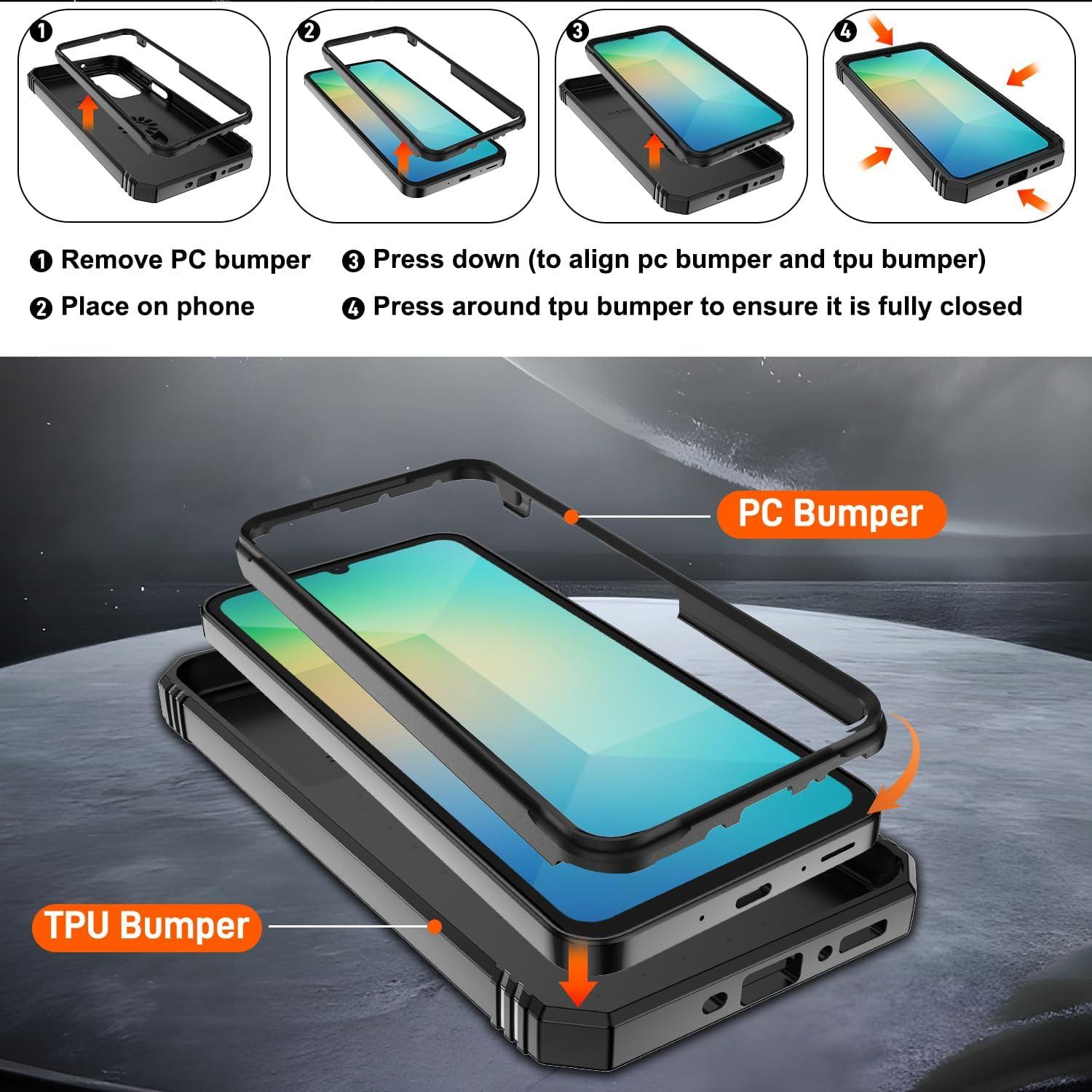 Funda Gritup para Samsung Galaxy A26 5G con 2 Protectores