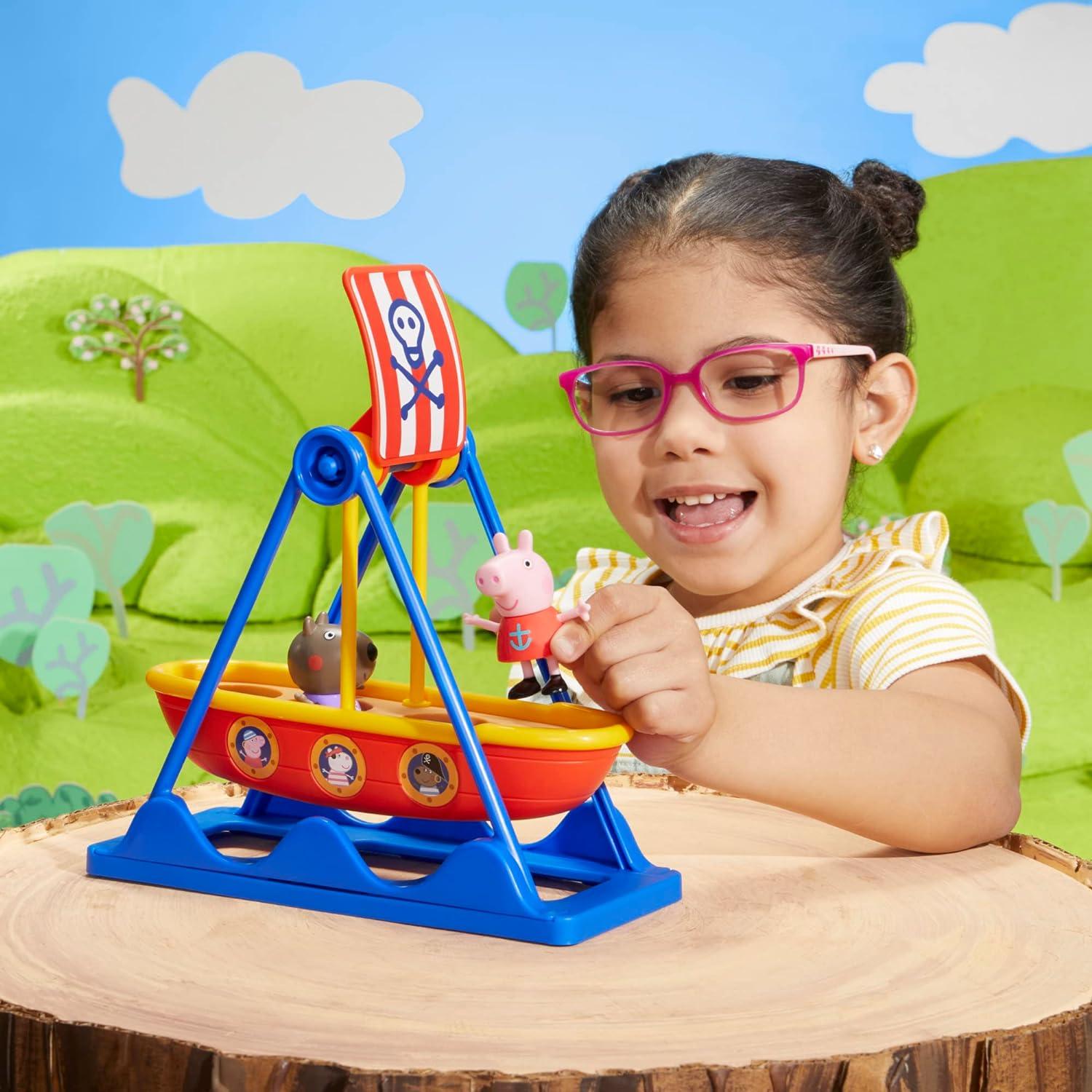 Barco Pirata Balanceante Peppa Pig con 2 Figuras 3 años+