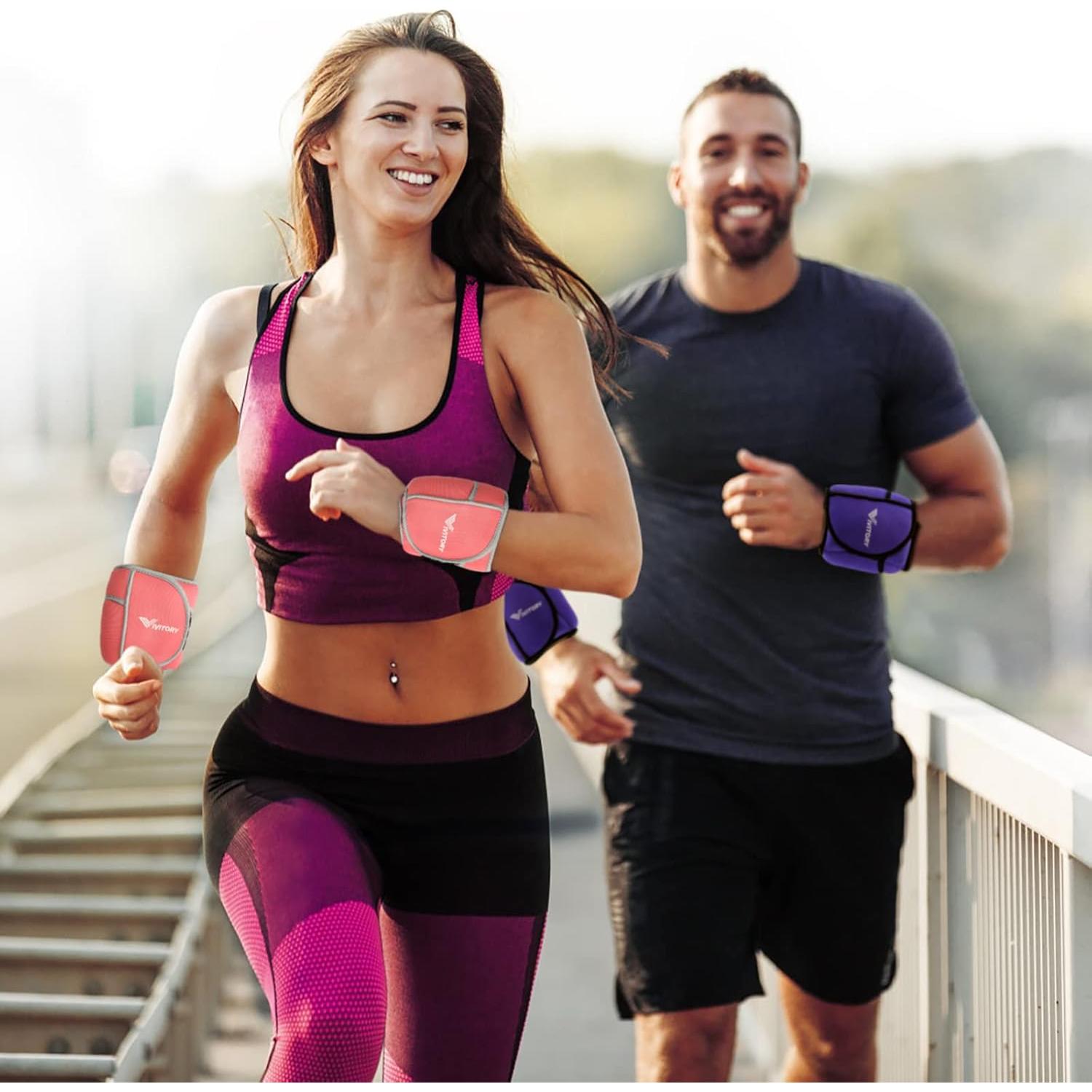 Pesas de Tobillo Ajustables VIVITORY 0.9 a 4.5 kg para Ejercicio