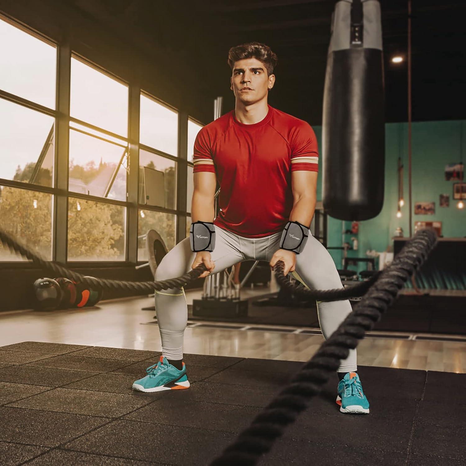 Pesas de Tobillo Ajustables VIVITORY 0.9 a 4.5 kg para Ejercicio