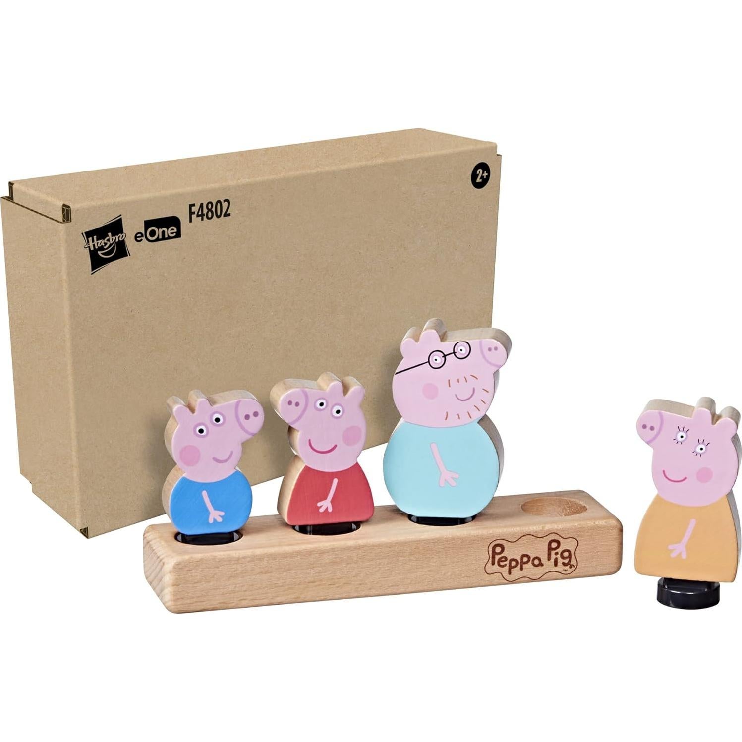 Figuras de Madera Peppa Pig - Set 4 Personajes 2+