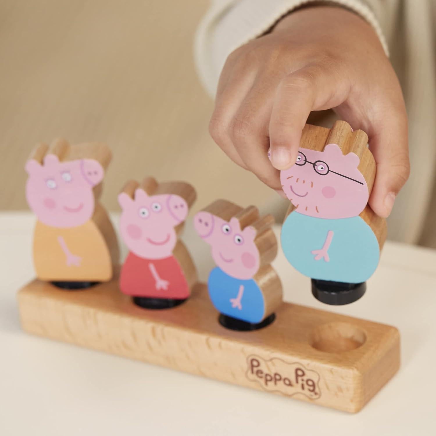 Figuras de Madera Peppa Pig - Set 4 Personajes 2+