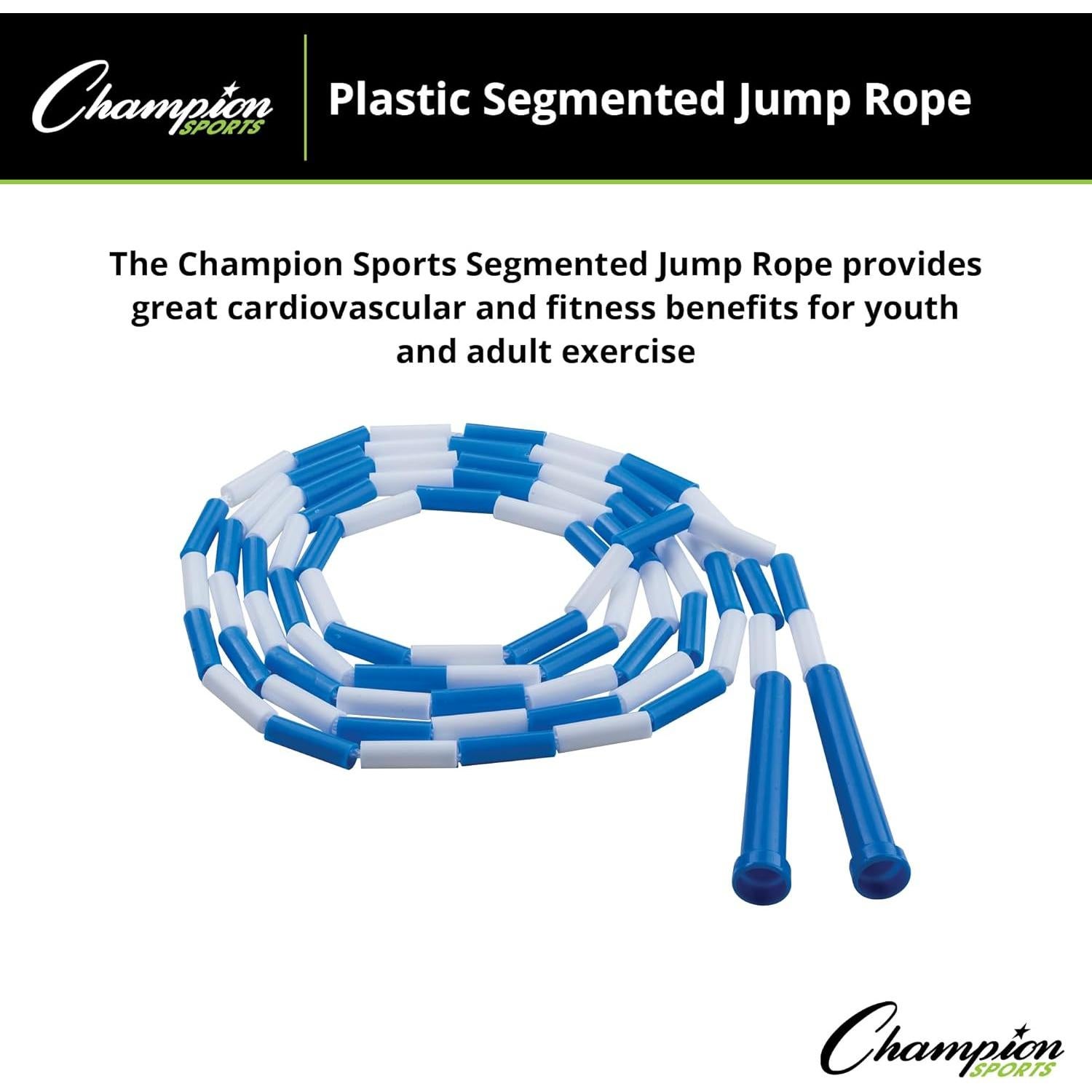 Cuerda de Salto Segmentada Champion Sports 2.74m Azul/Blanco
