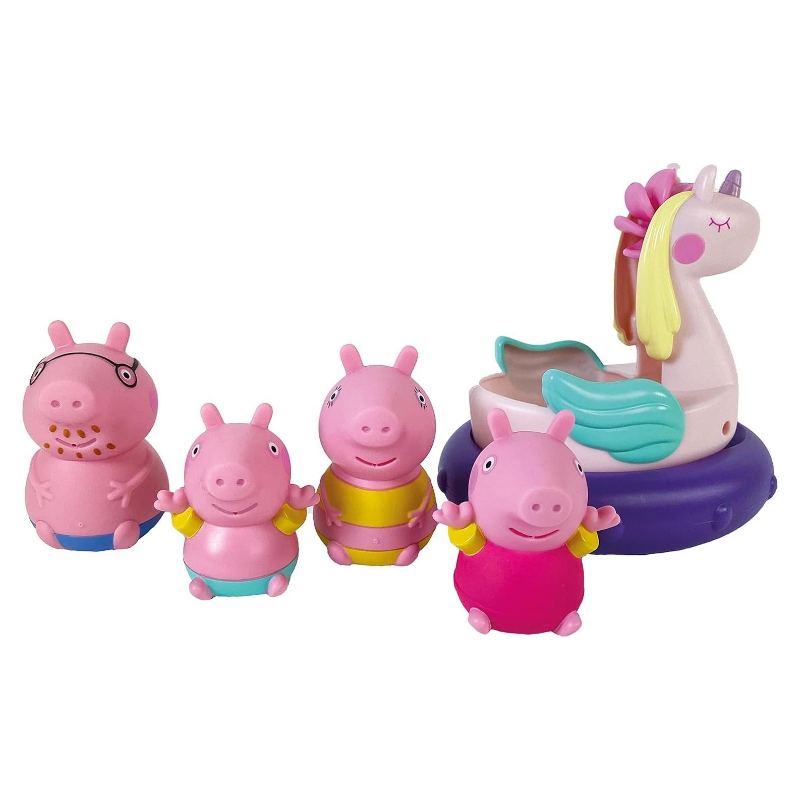 Set de Baño Peppa Pig Tomy Toomies con Flotador Unicornio