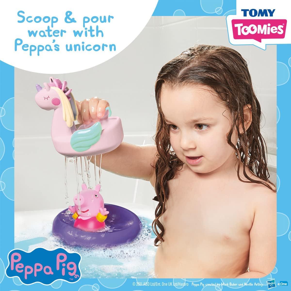 Set de Baño Peppa Pig Tomy Toomies con Flotador Unicornio