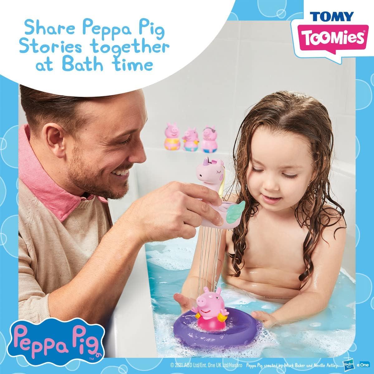 Set de Baño Peppa Pig Tomy Toomies con Flotador Unicornio