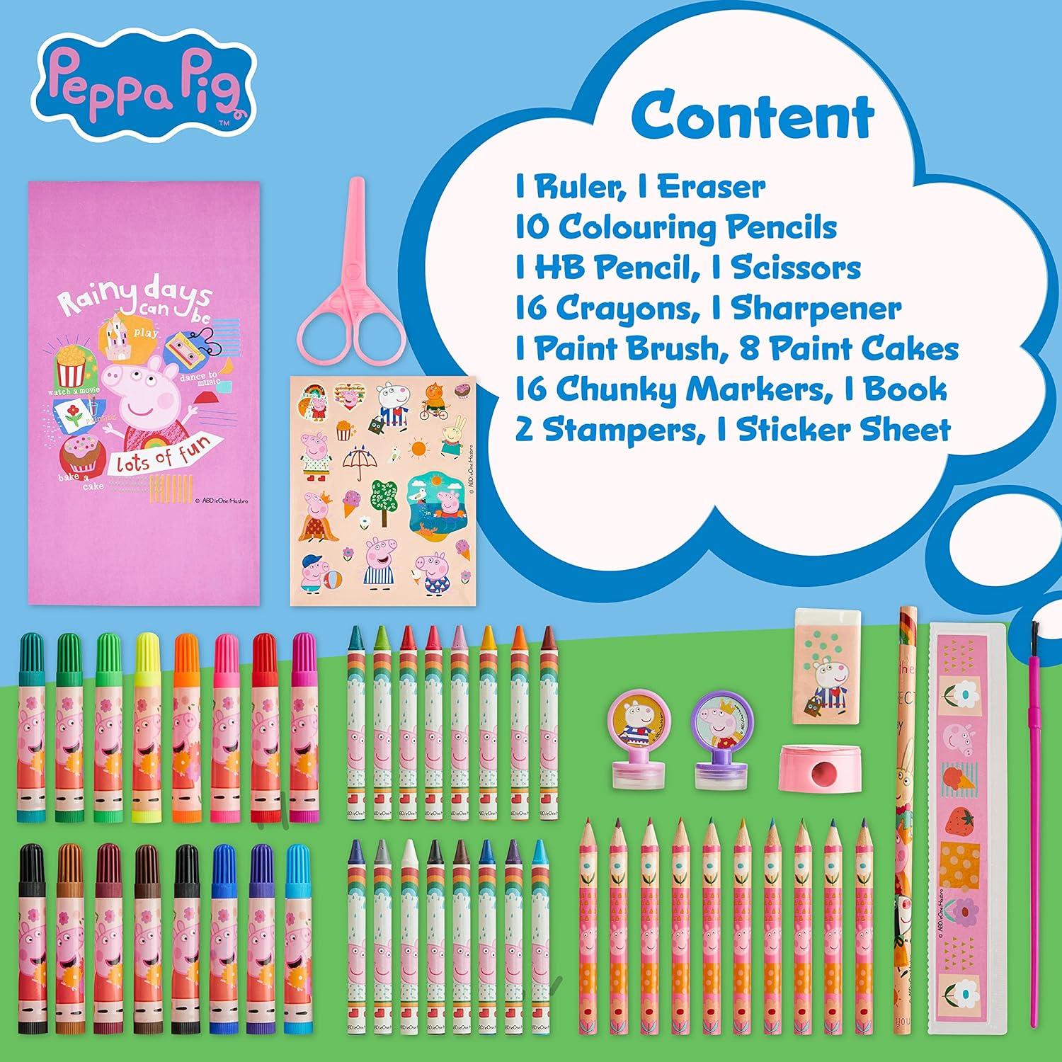 Kit de Dibujo Peppa Pig 24 Lápices de Colores para Niños